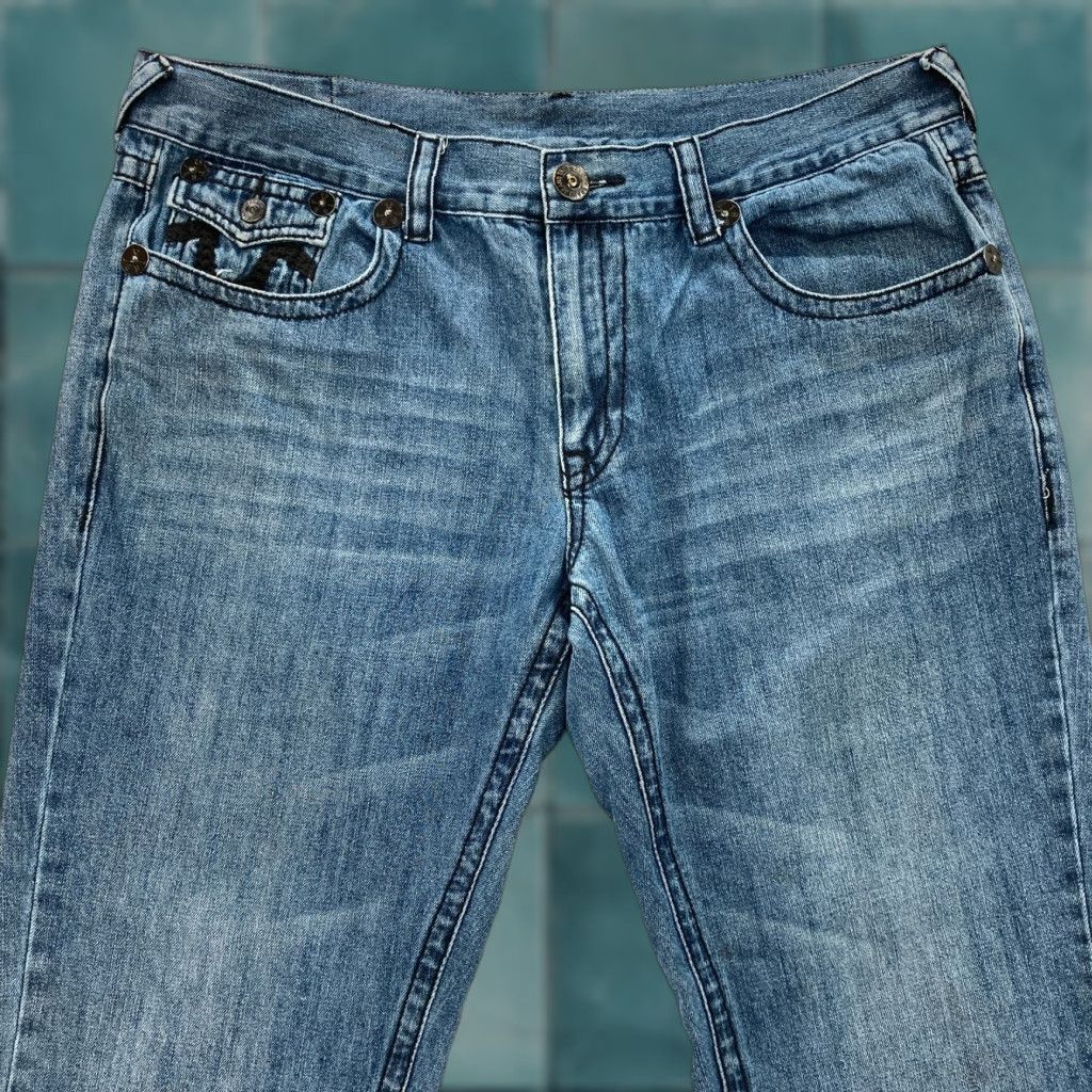 True Religion True Religion Rainbow Billy Jeans Mens 42x34 Blue Stretch Denim Flap Pocket Y2K Jeans Mens 42 Blue Stretch Denim Rainbow Billy Size US 42 / EU 58 - 1 Thumbnail