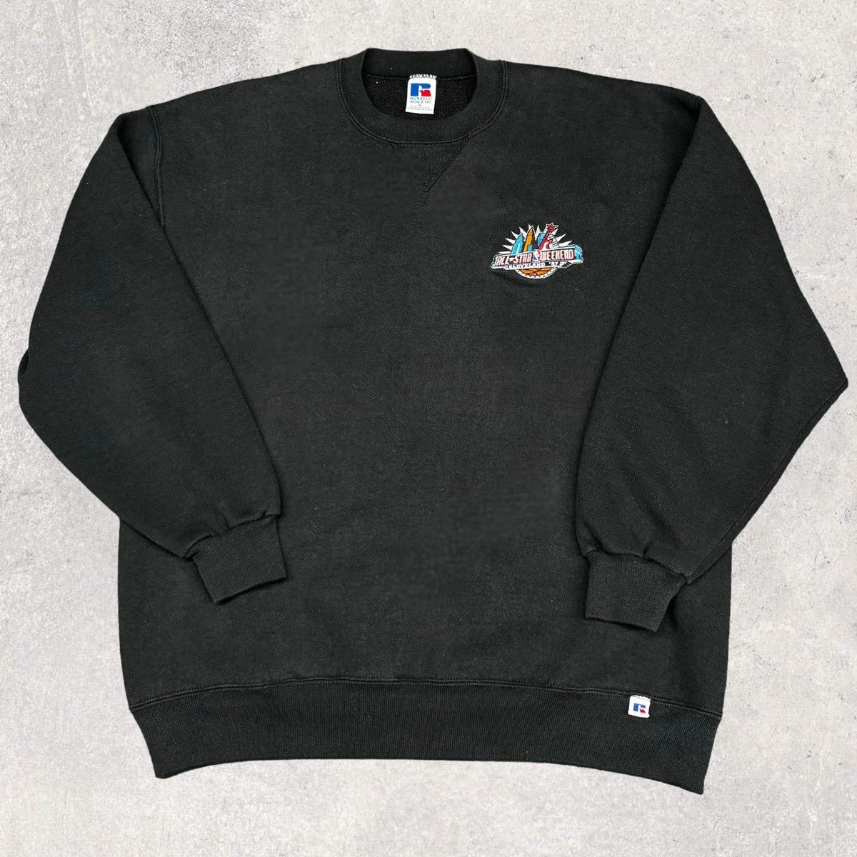 image of Russell Athletic x Vintage Nba Sweatshirt in Black, Men's (Size Medium)