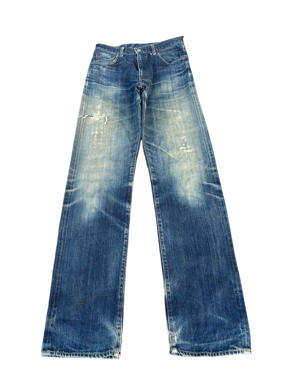 Levi's TRASHER LEVI'S BIG E 502 FADED SELVEDGE DISTRESSED DENIM Size US 30 / EU 46 - 4 Thumbnail
