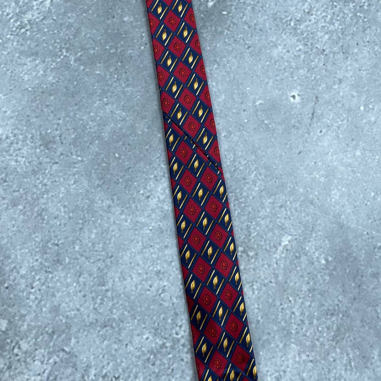 Designer × Lanvin × Vintage Vintage 90s Lanvin Paris Silk Tie Red Size ONE SIZE - 7 Thumbnail