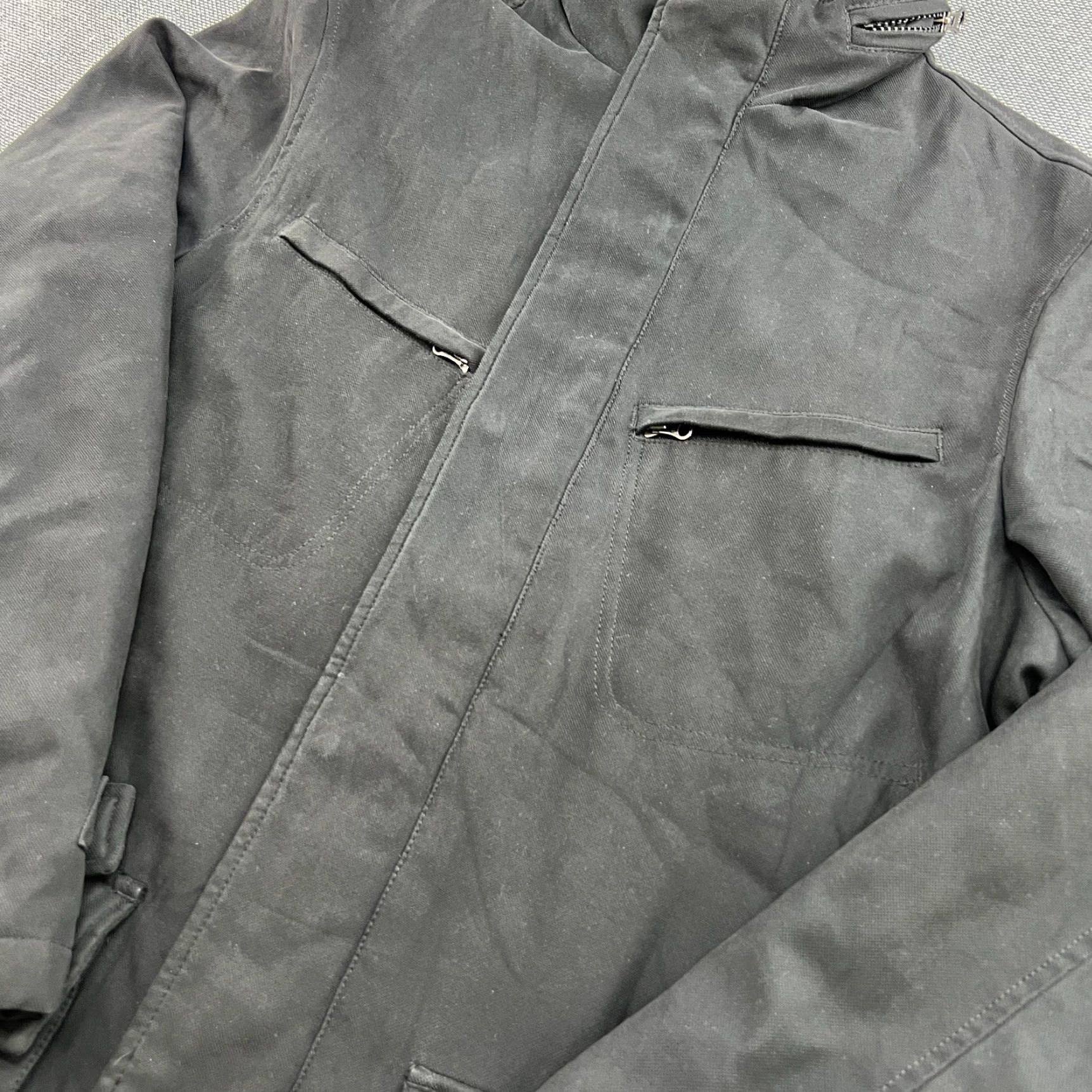 Vintage Boggi Milano Army Style Jacket Coat Mens Large Black Quilted Lining Hood M65 Size US L / EU 52-54 / 3 - 5 Thumbnail