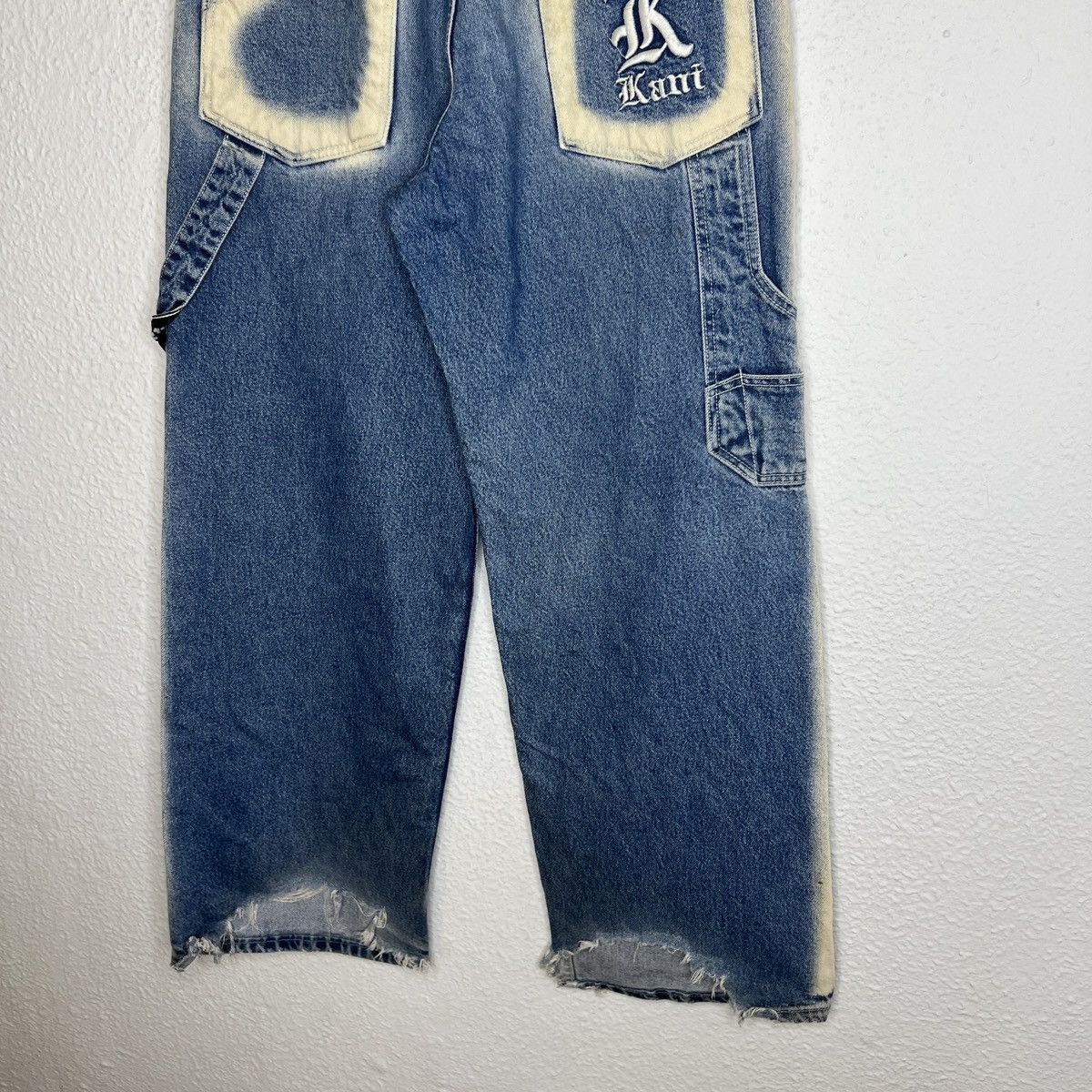 Karl Kani × Vintage Vintage Karl Kani Washed Jeans Y2K Rap Baggy Fit Size US 33 - 6 Thumbnail