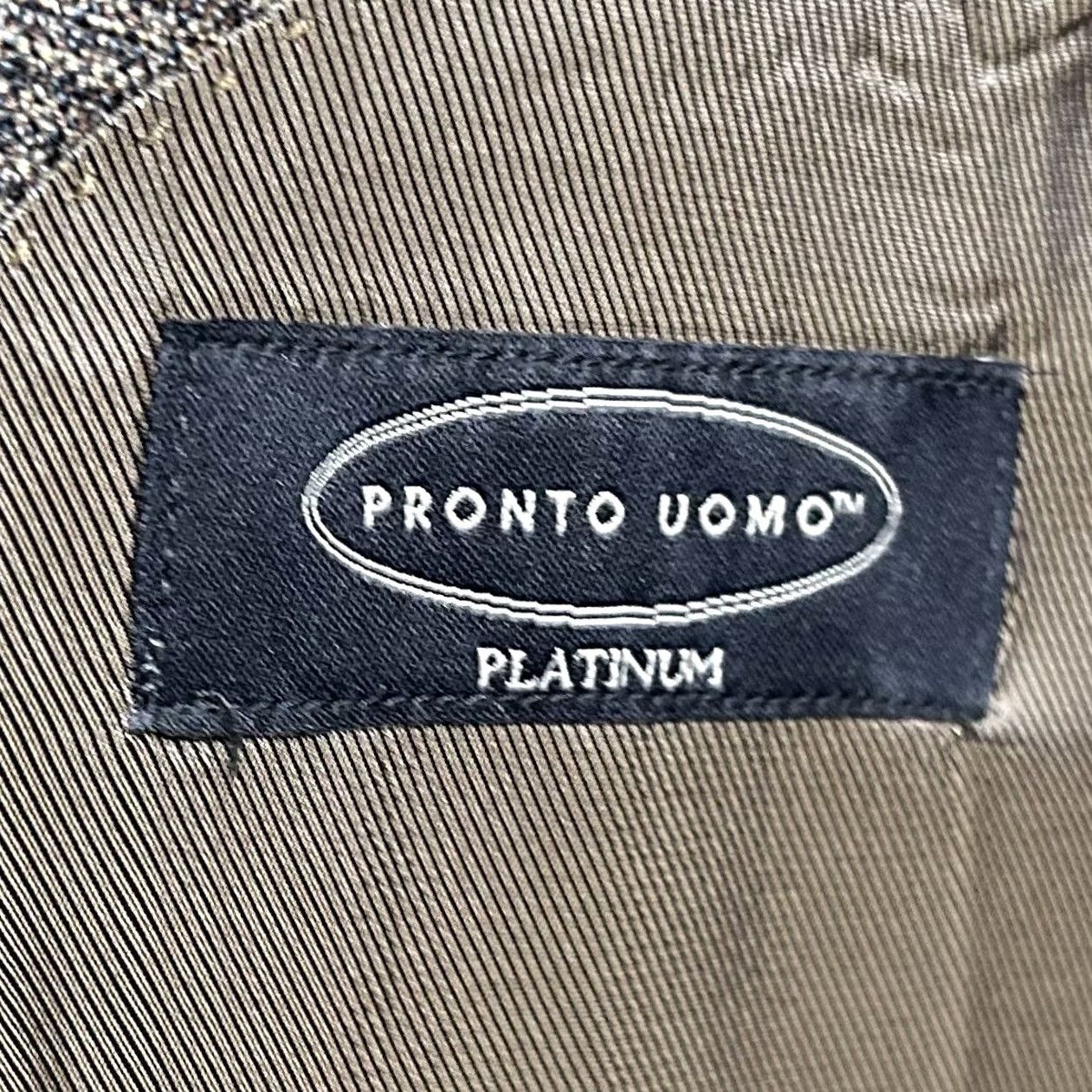Pronto Uomo Pronto Uomo Sport Coat 48R Gray Blue Plaid Wool Blend Two Button Double Vented Mens Size US XS / EU 42 / 0 - 3 Thumbnail