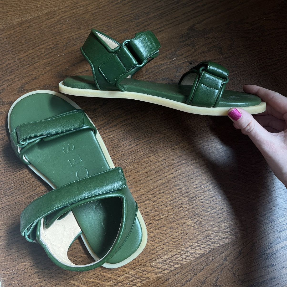 Dear Frances Green leather Dear Frances sandals Size US 7 / IT 37 - 1 Thumbnail