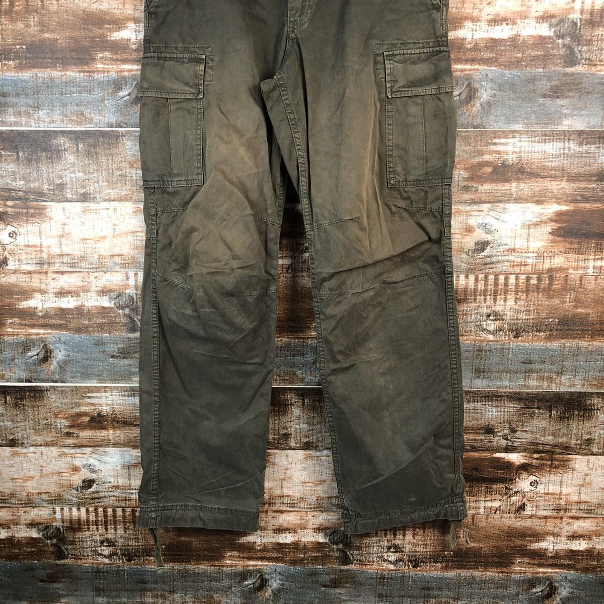 Faded Glory Uniqlo japan Green faded Cargo Multipocket Pants #A2563 Size US 35 - 3 Thumbnail