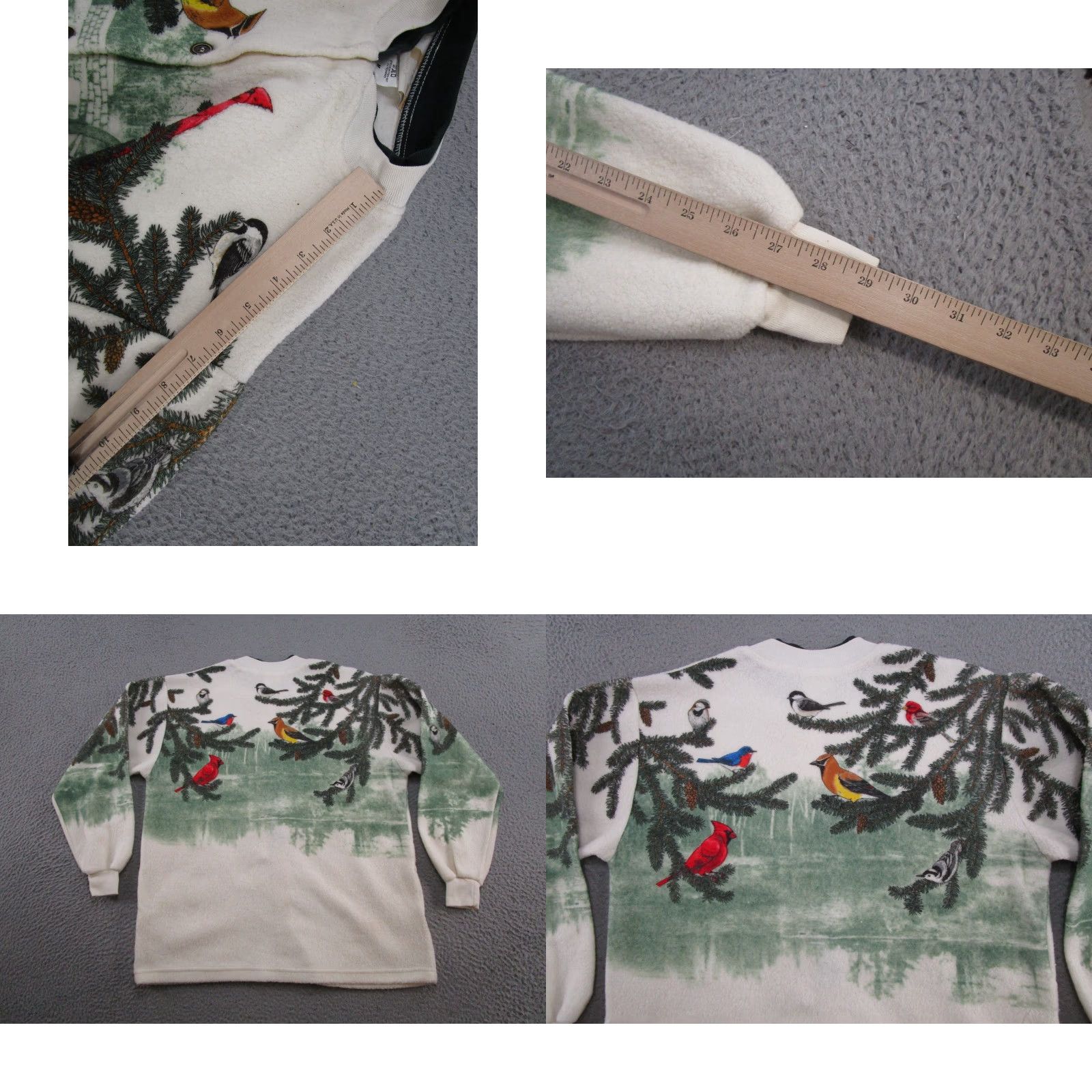 Vintage VINTAGE Artisans Sweatshirt Womens M All Over Print Bird Winter Cardigan USA 90s Size M / US 6-8 / IT 42-44 - 8 Thumbnail