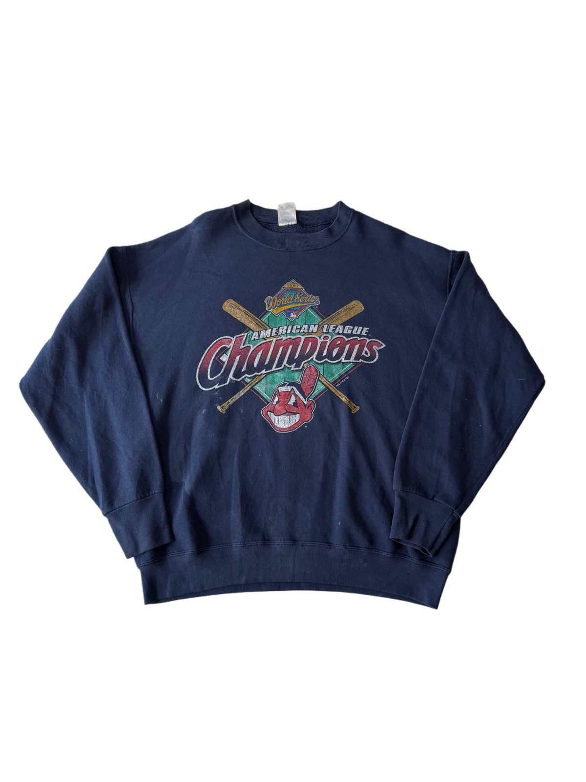 Fruit Of The Loom VINTAGE 1997 CLEVELAND INDIANS CHAMPIONS CREWNECK Size US L / EU 52-54 / 3 - 1 Thumbnail