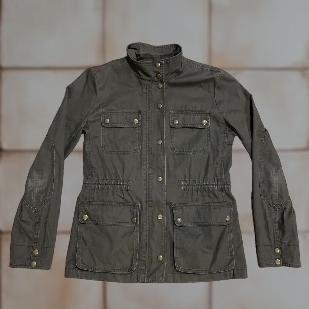 J.Crew J. Crew Relaxed Boyfriend Field Jacket Womens Small Green Utility Pockets C0717 Size S / US 4 / IT 40 - 1 Thumbnail