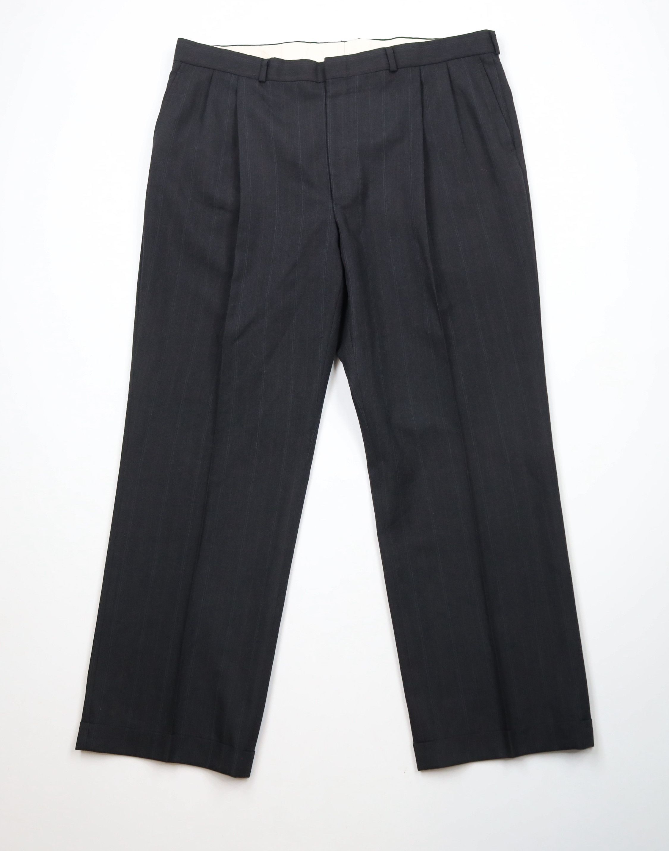 Vintage Vintage 70s Streetwear Striped Pleated Wide Leg Chino Pants Size US 40 / EU 56 - 1 Thumbnail