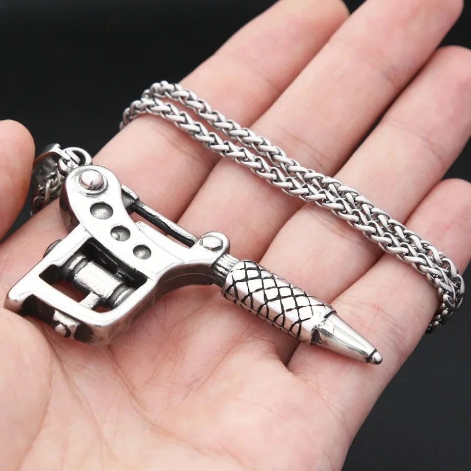 Jewelry Tattoo Machine Tool Pendant Necklace Size ONE SIZE - 1 Thumbnail