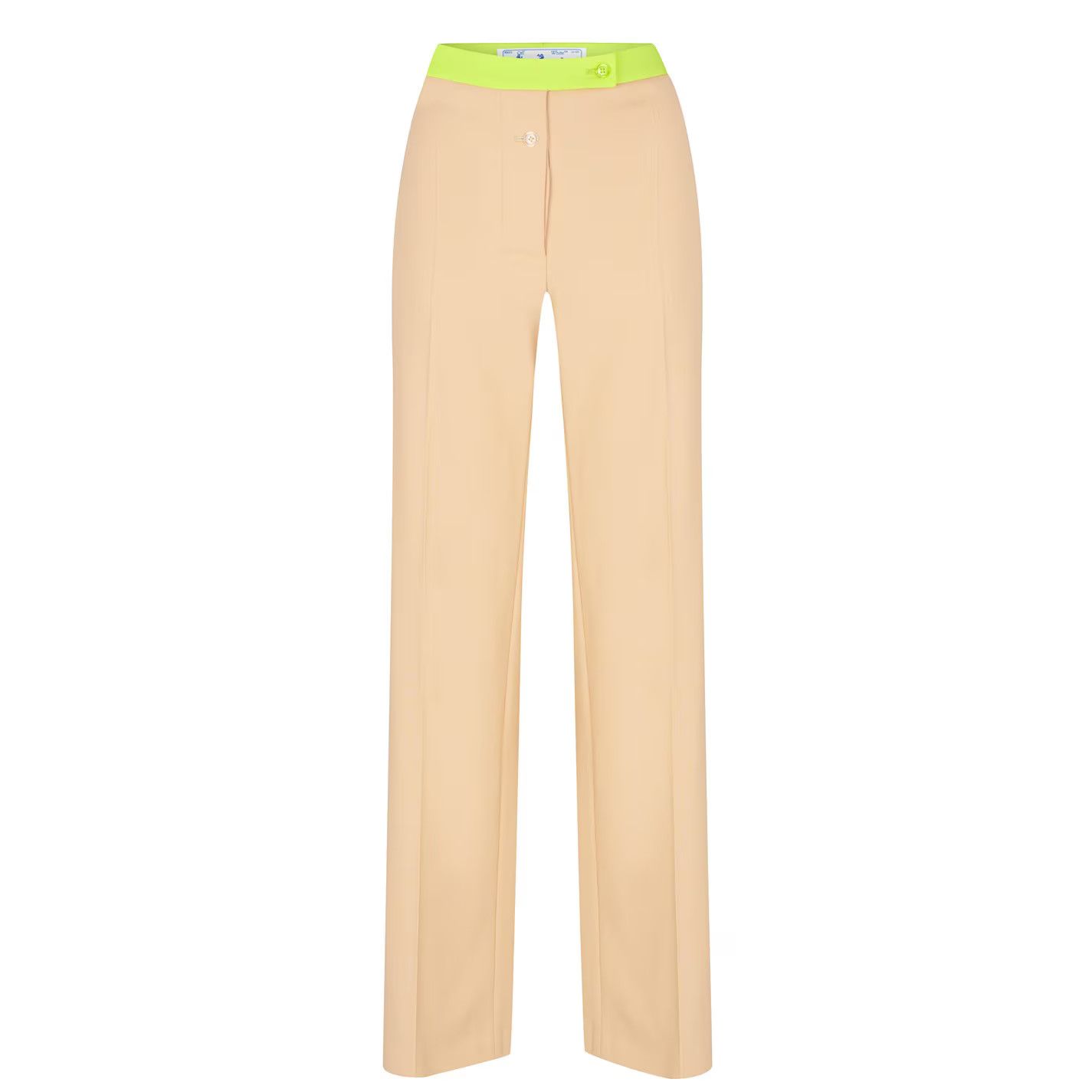 Off-White o1y1225 Sweatpant in Beige/Lime Green Size 30" / US 8 / IT 44 - 1 Thumbnail