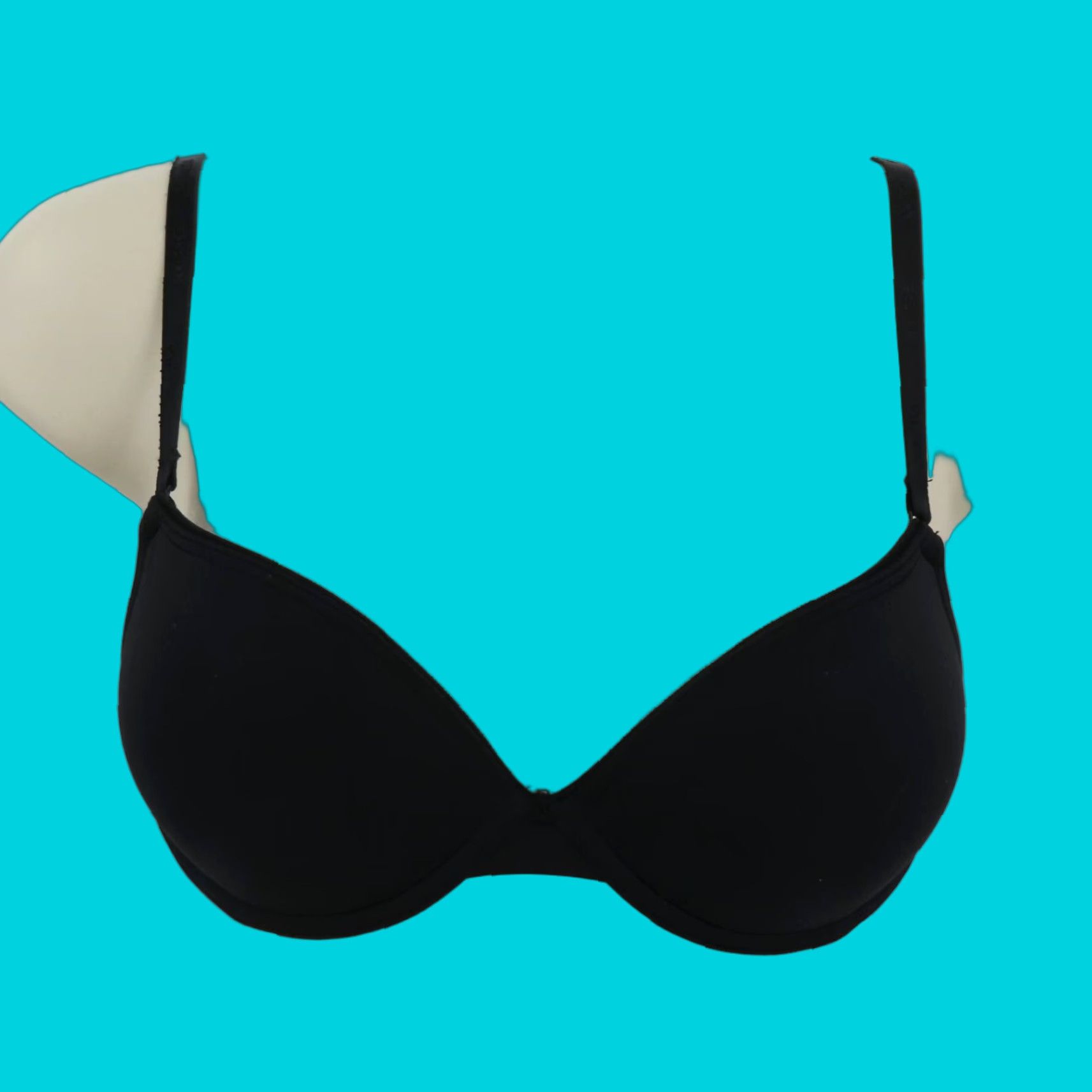 Vintage Aerie Paige Bra Solid Black Underwire Padded Push Up Women Adjustable Straps 32B Size ONE SIZE - 1 Thumbnail