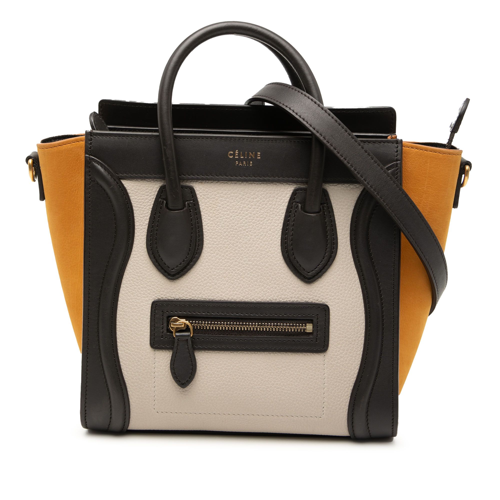 Celine Celine Nano Tricolor Nubuck and Drummed Calfskin Luggage Tote Size ONE SIZE - 1 Thumbnail