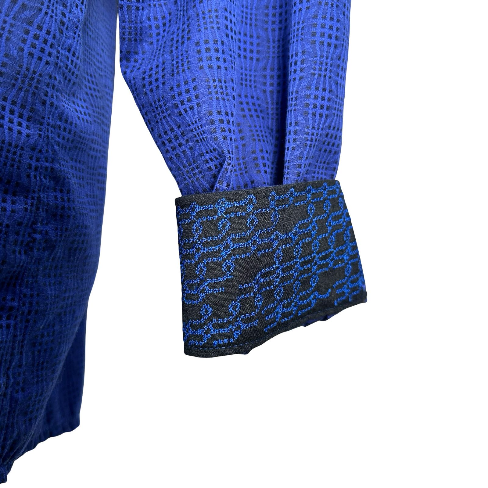 Robert Graham Robert Graham Shirt Men’s XL Blue Flip Cuff Tailored Fit Size US XL / EU 56 / 4 - 5 Thumbnail