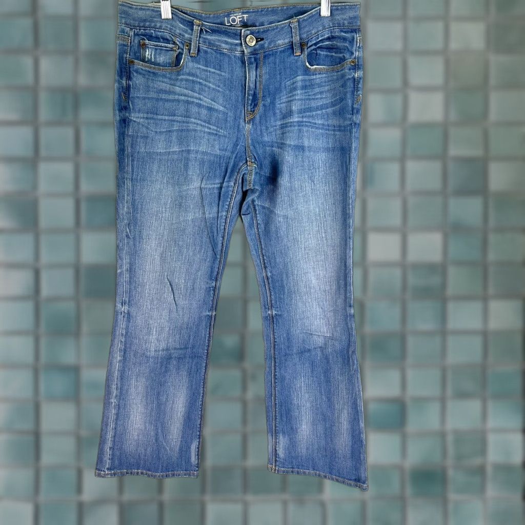 Loft LOFT Jeans Bootcut Denim Womens Size 12P Blue Stretch Size 34" / US 12 / IT 48 - 1 Thumbnail