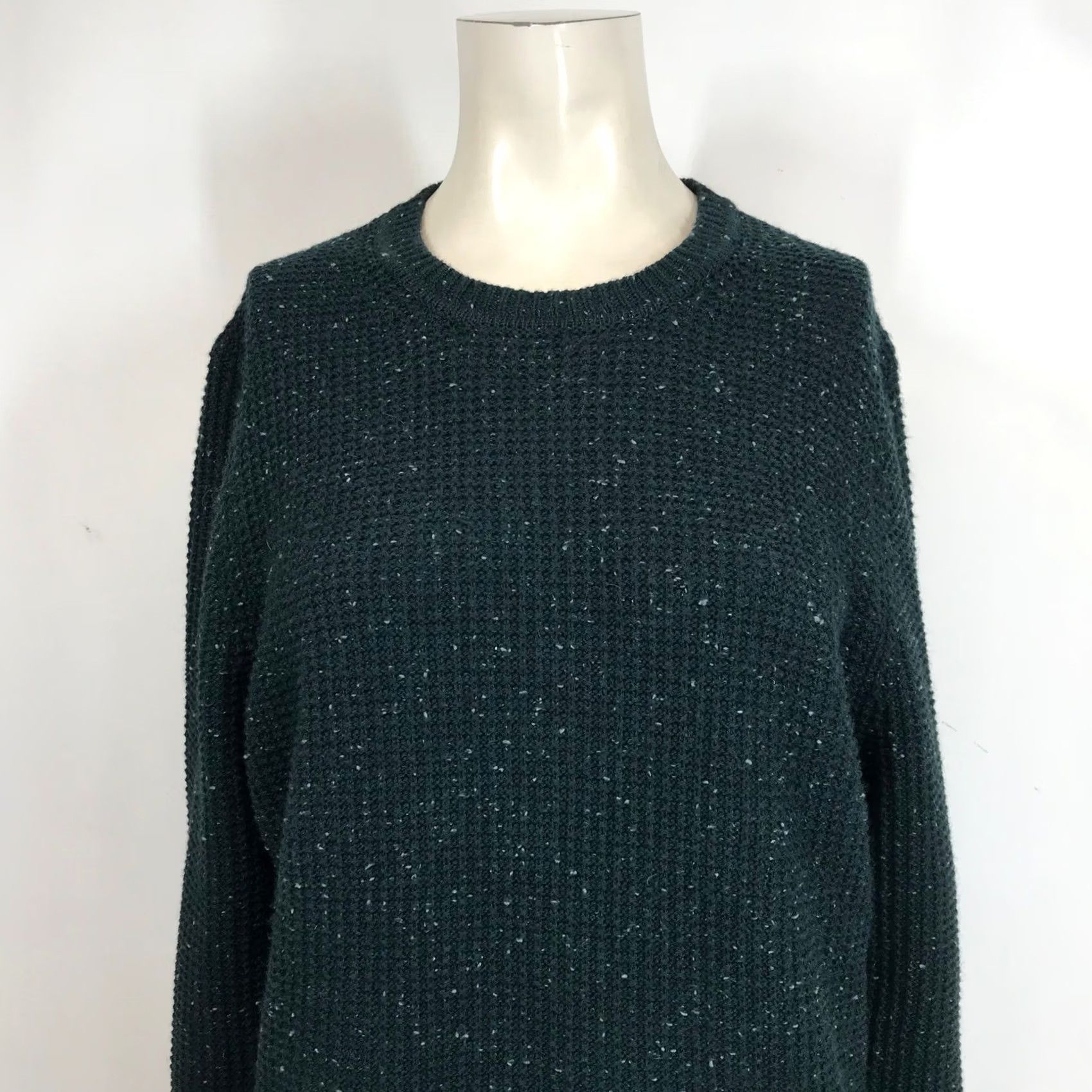 Vintage Jetty Dark Green Speckled Knit Sweater Crew Neck Long Sleeve Casual Mens S Size US S / EU 44-46 / 1 - 2 Thumbnail