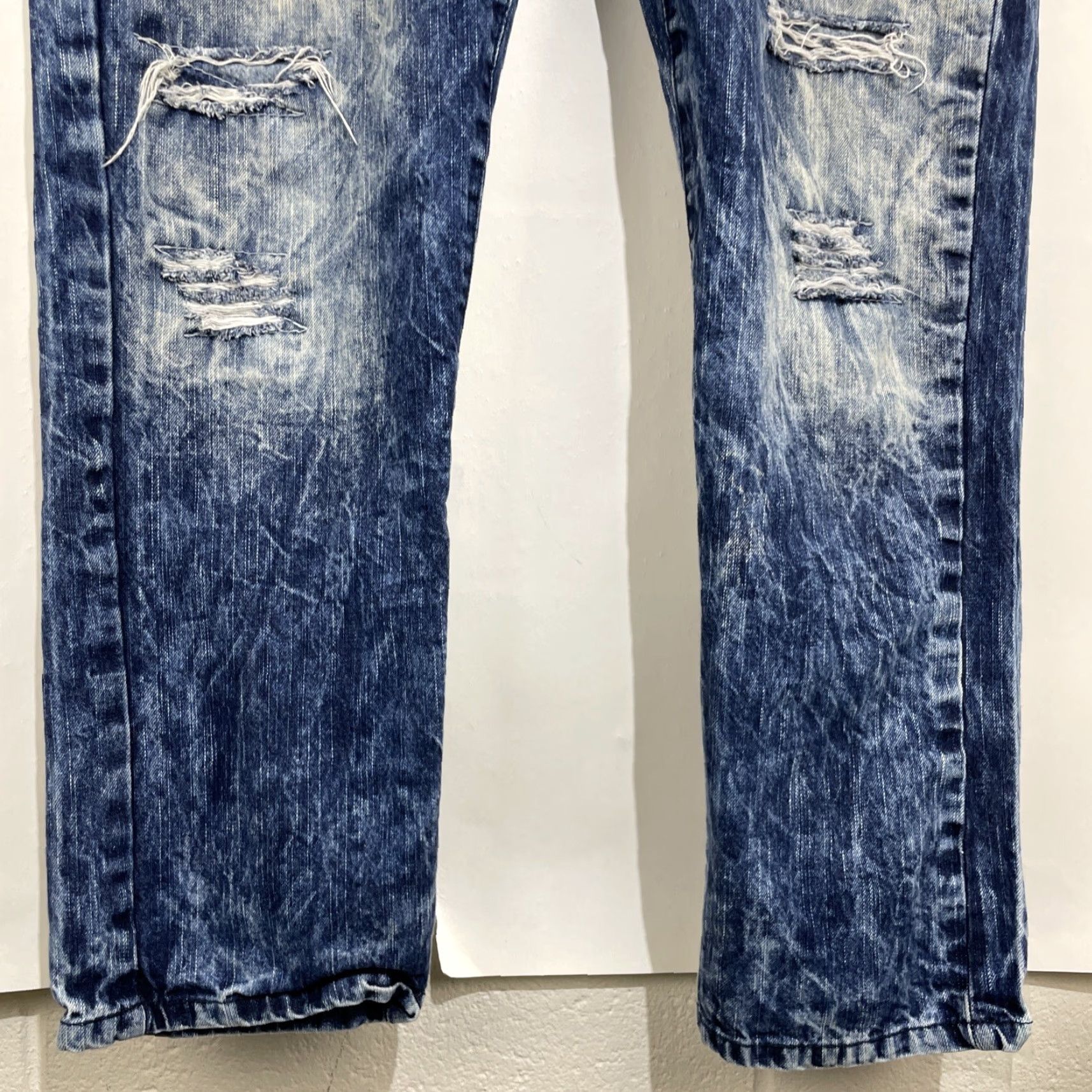 Southpole Southpole Jeans Hip Hop Blue 36x30 Distressed High Rise Regular 5-Pocket Denim Men’s Men Size US 36 / EU 52 - 6 Thumbnail