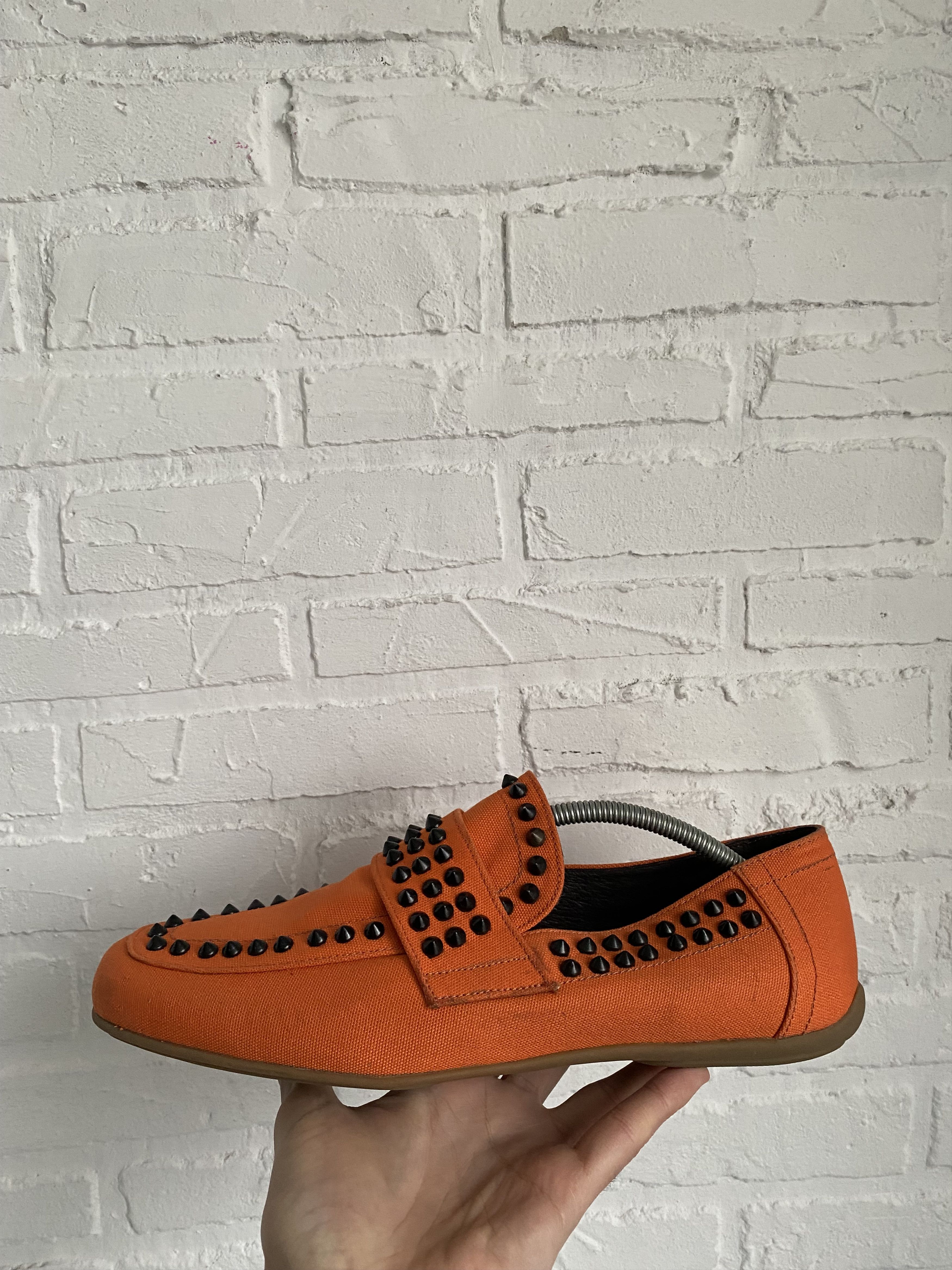 John Galliano John Galliano spikes orange slippers moccasins Size US 8.5 / EU 41-42 - 1 Thumbnail