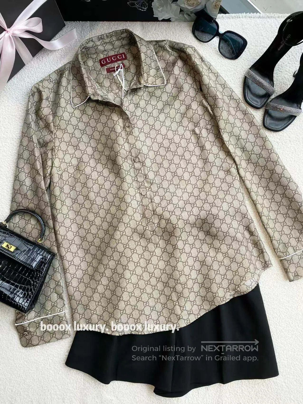 Gucci Guicci The old flower is full of printed shirts| Size S / US 4 / IT 40 - 1 Thumbnail
