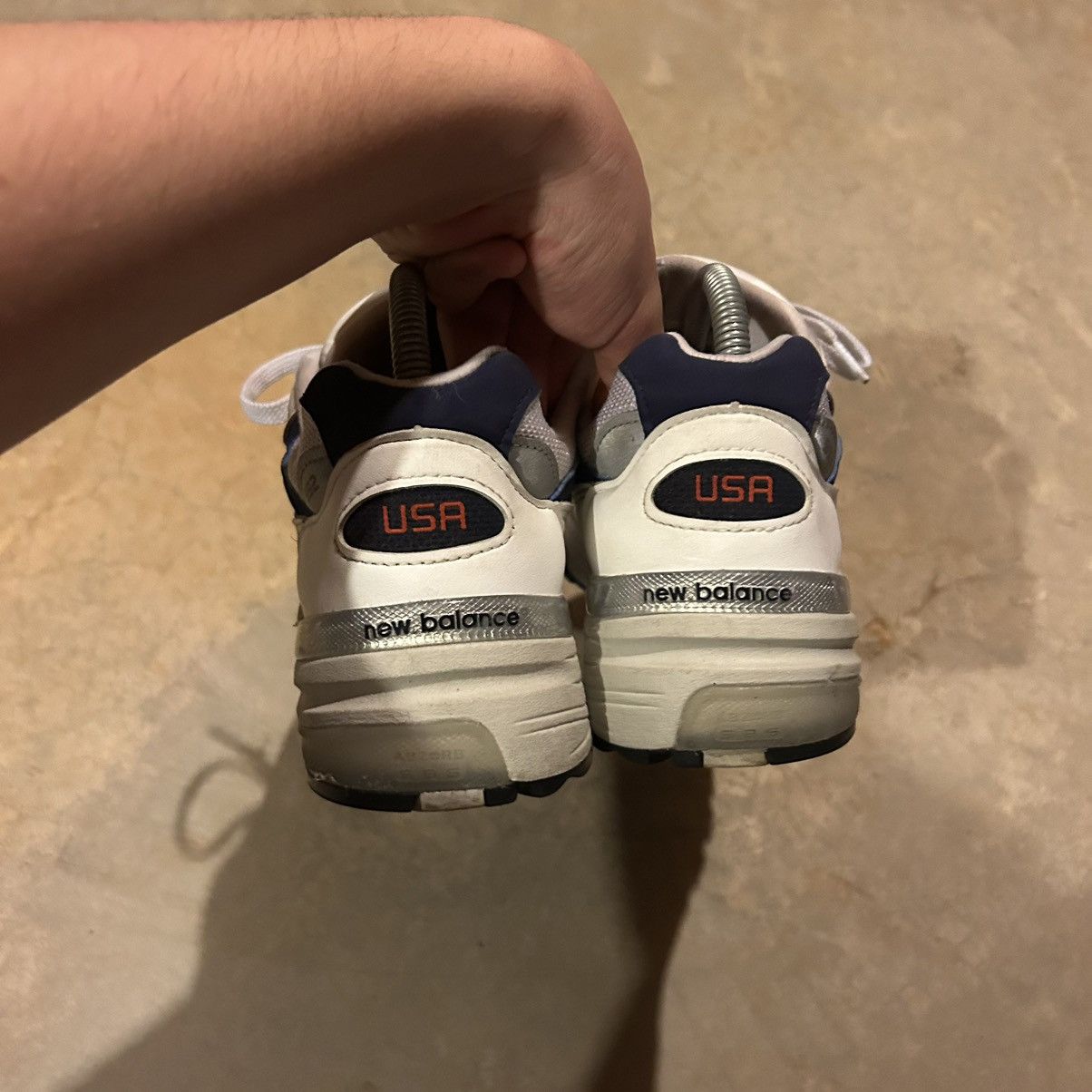 New Balance New Balance 992 Monarch White Navy 2021 US 7 Size US 7 / EU 40 - 4 Thumbnail