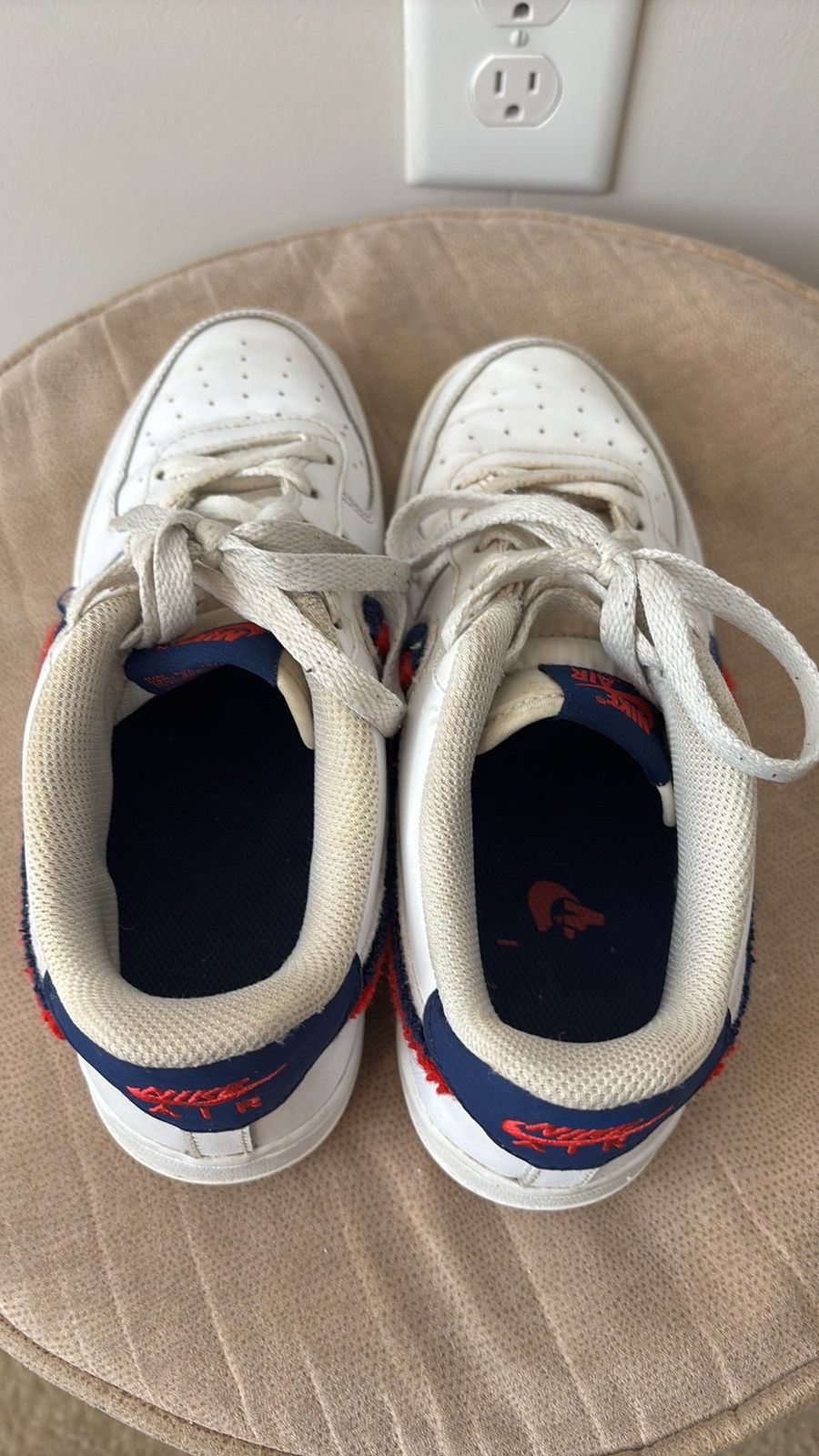 Nike Nike Air Force 1 Low Chenille Swoosh A03620-101 Size US 7.5 / IT 37.5 - 5 Thumbnail