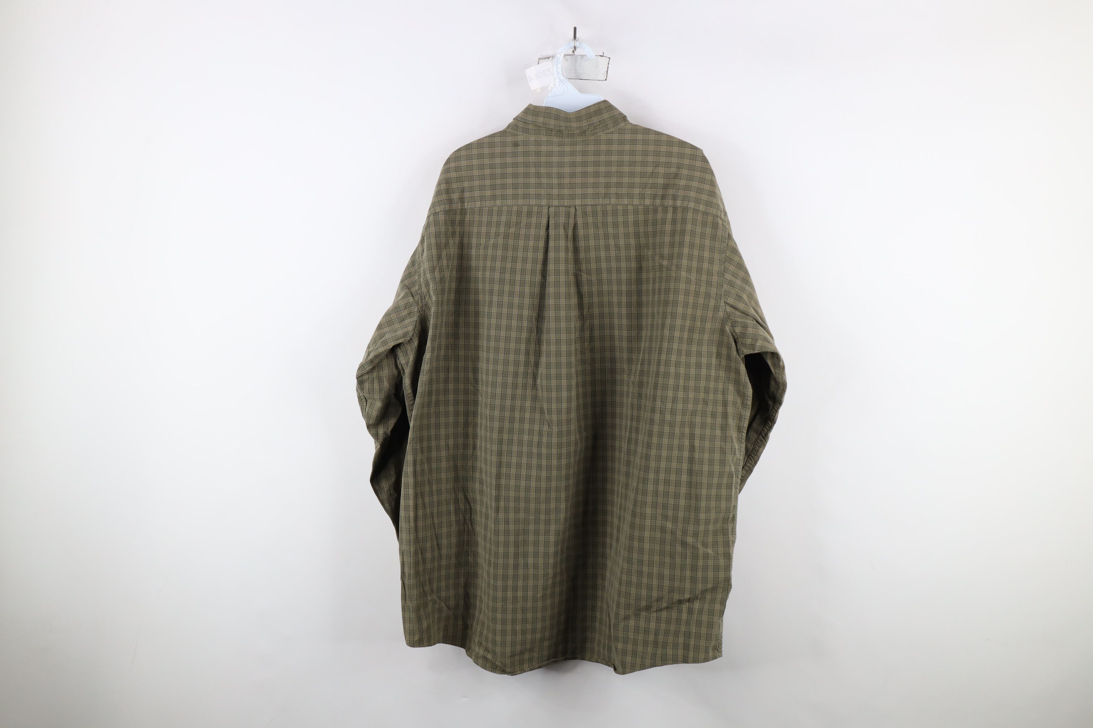 L.L. Bean × Vintage Vintage LL Bean Collared Button Down Shirt Green Plaid Size US XL / EU 56 / 4 - 9 Thumbnail