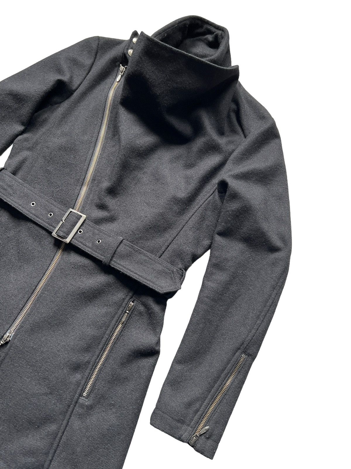 Tornado Mart Tornado Mart Apocalypse Gothic Wool Belted Trench Coat Size US S / EU 44-46 / 1 - 5 Thumbnail