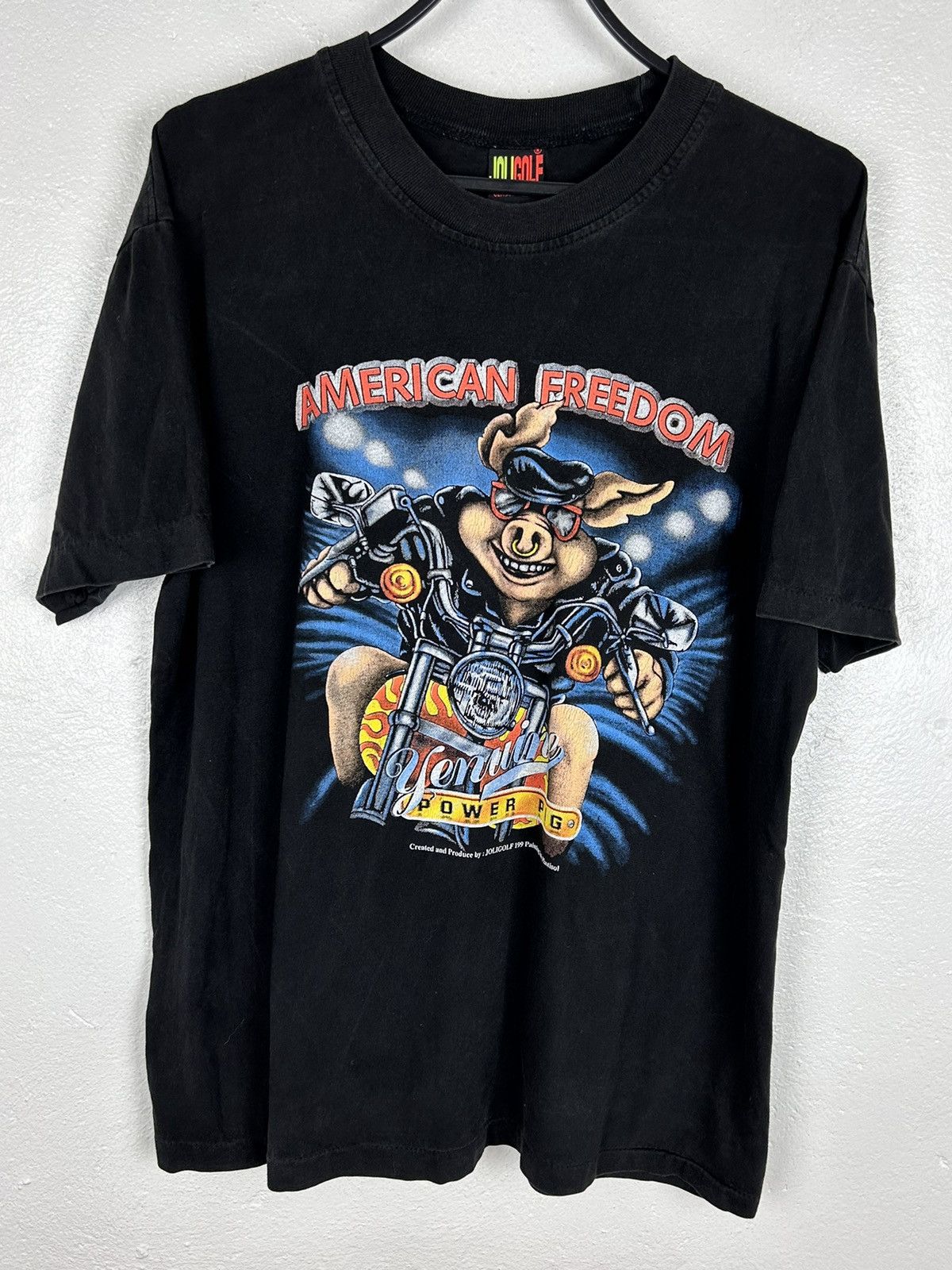 Vintage Single shops Stitch Born Wild American Biker Shirt