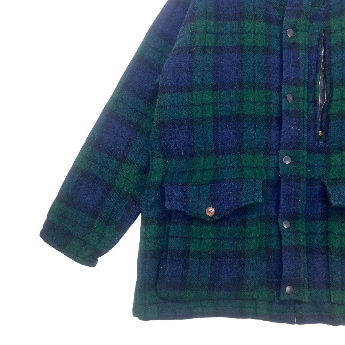 Polo Ralph Lauren Vtg PRL Checkered Plaid Tartan Wool Heavy Coat Size US L / EU 52-54 / 3 - 4 Thumbnail