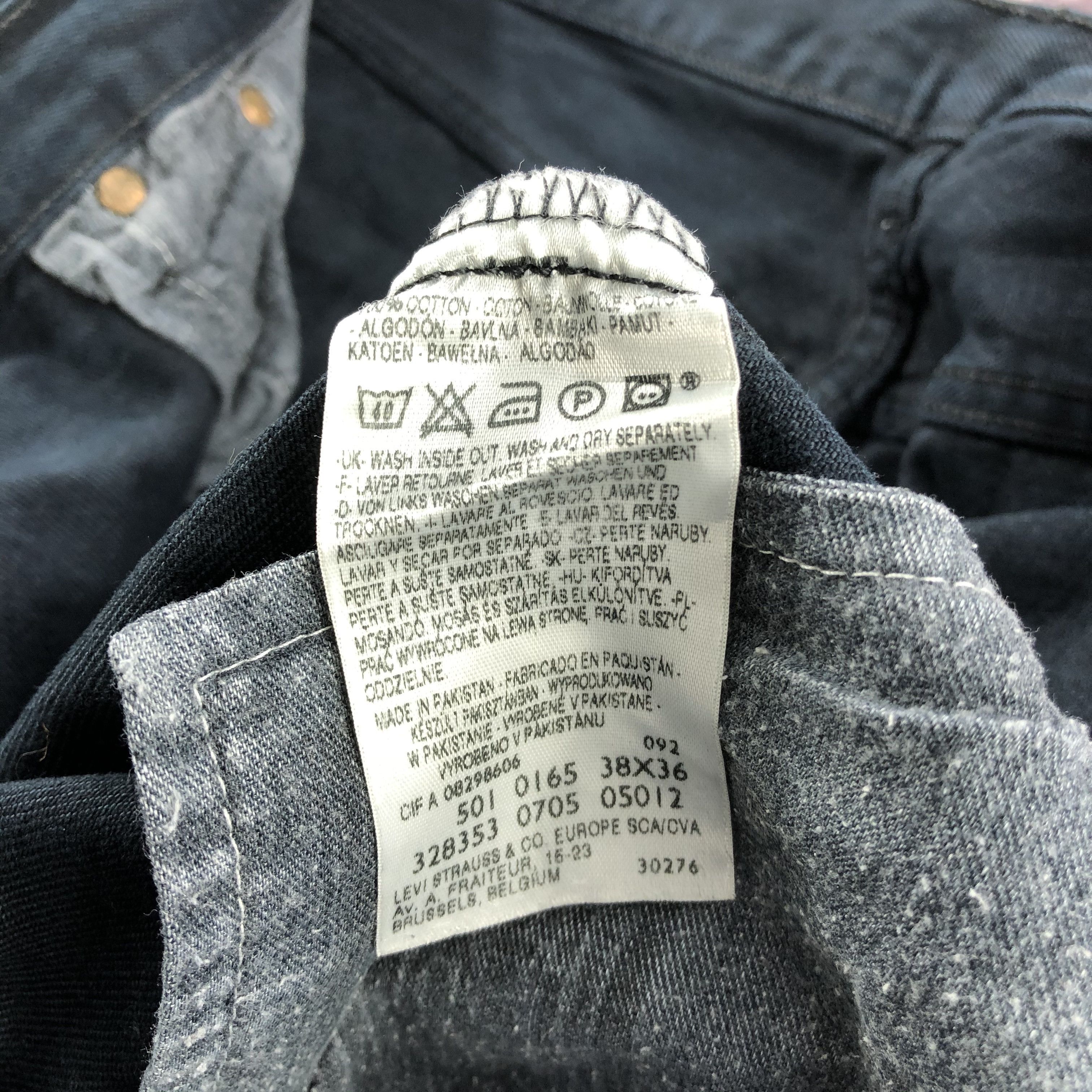 Levi's Vintage 90s Levis 501 Black Jeans-JM2633 Size US 39 - 12 Thumbnail