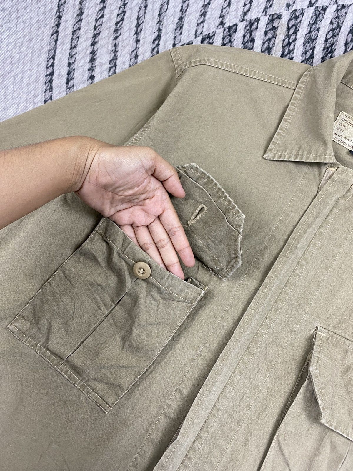 Vintage Vintage Blue Way Military Style Zipper Cotton Jacket Size US M / EU 48-50 / 2 - 6 Thumbnail