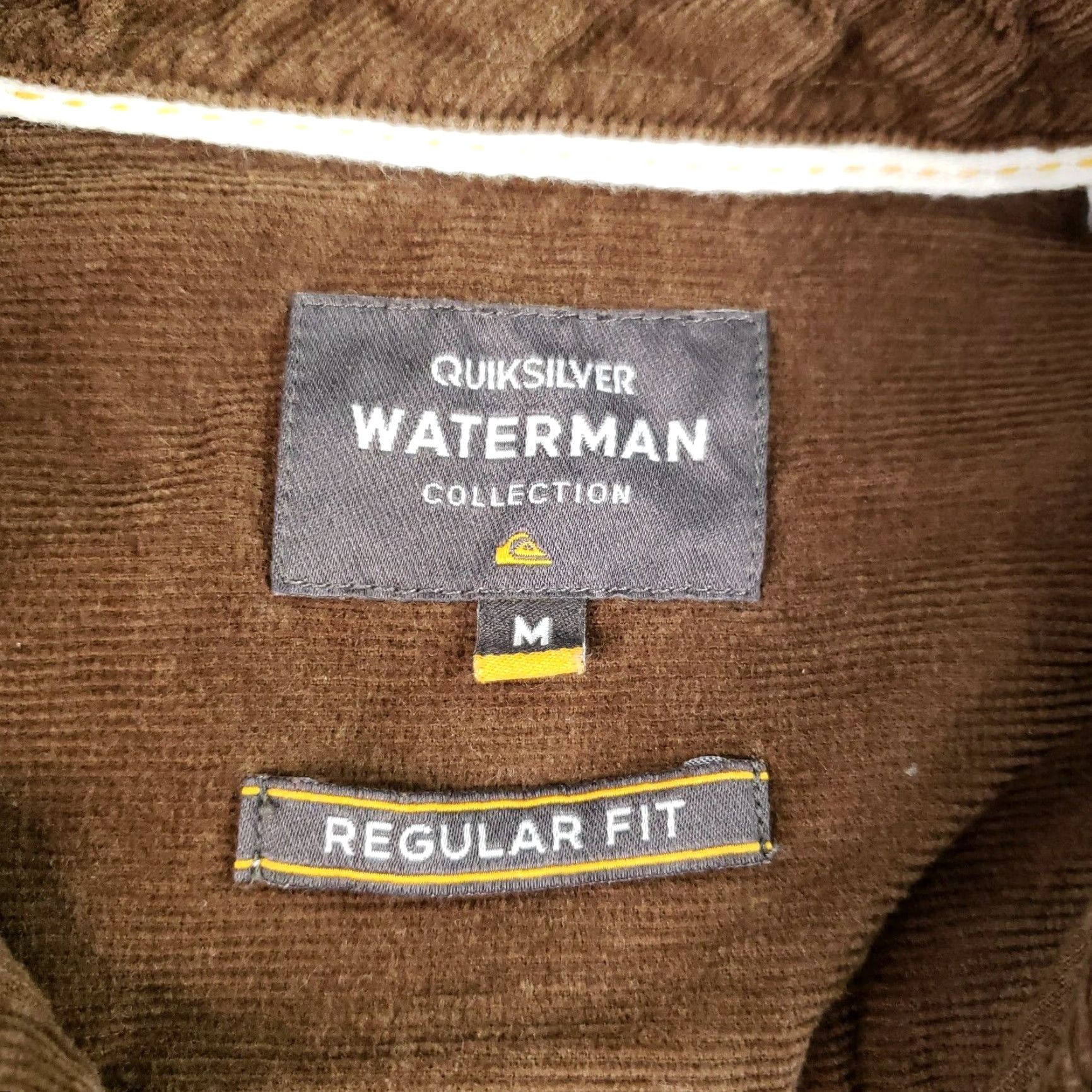 Quiksilver Quiksilver Waterman Button-Up Shirt Men XL Brown Corduroy Long Sleeve Casual Travel Size US XL / EU 56 / 4 - 5 Thumbnail
