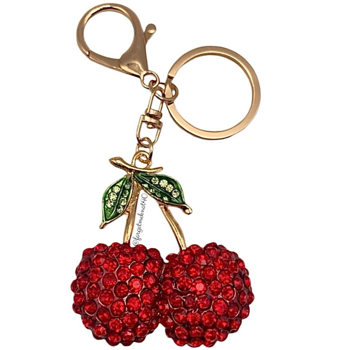 Other Cherry Rhinestone Keychain Cherries Red Bag Charm Size ONE SIZE - 2 Thumbnail