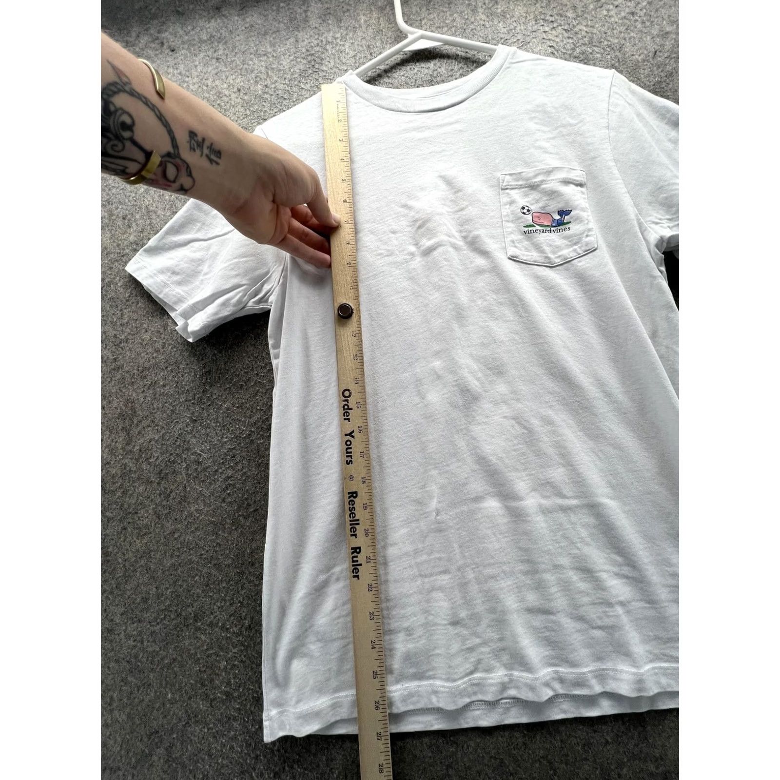 Vineyard Vines VINEYARD VINES Shirt Mens XL White Soccer Whale Pocket Tee Tagless Casual Tee Shirt Size US XL / EU 56 / 4 - 4 Thumbnail