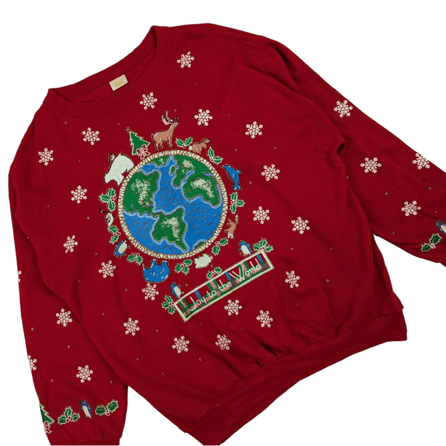 Vintage Vintage 90's HOLIDAY TIME Full Print Winter Jumper Size US L / EU 52-54 / 3 - 3 Thumbnail