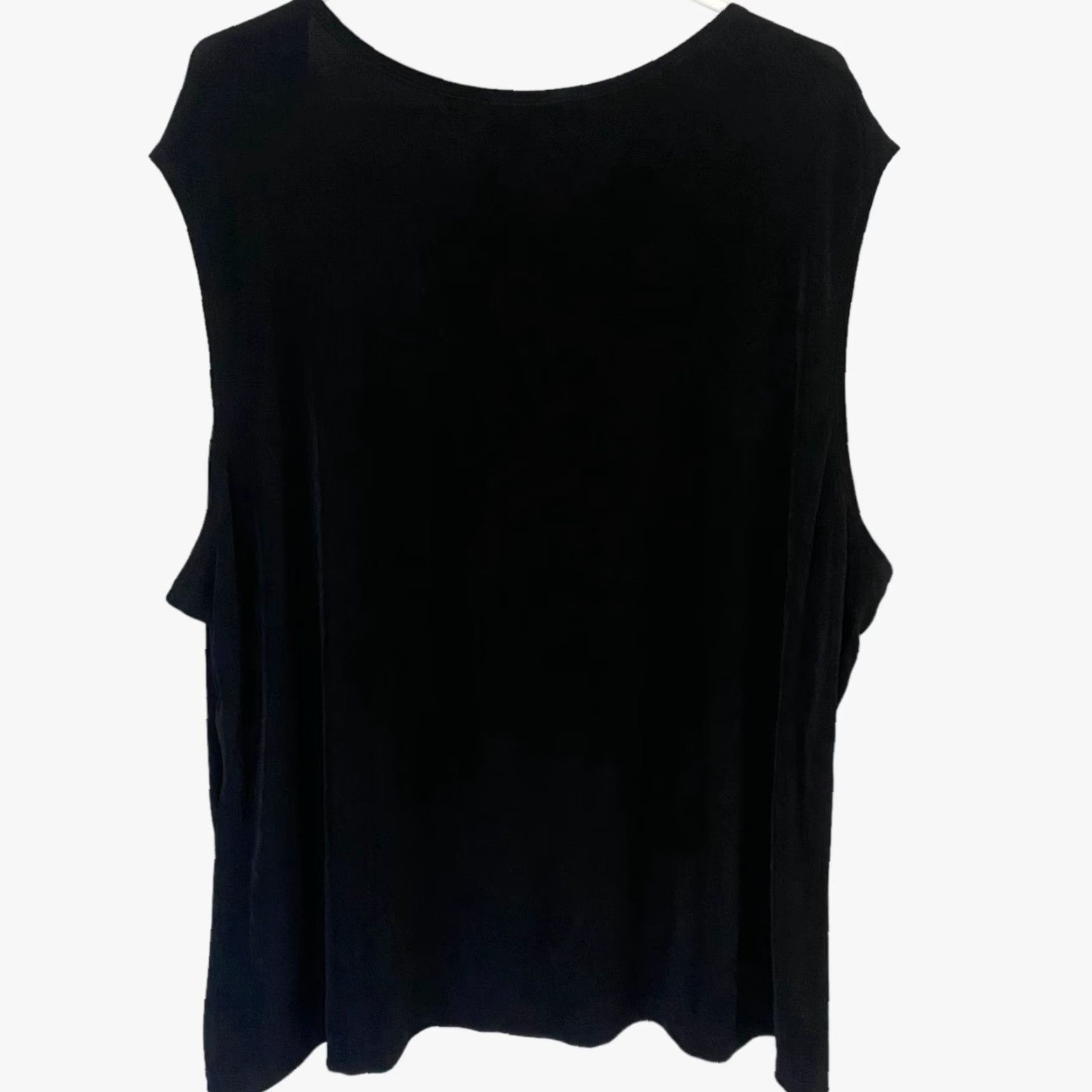 Coldwater Creek Coldwater Creek Tank Top Womens 3XL Black Square Neck Travel Knit Sleeveless NEW Size XXL / US 16-18 / IT 52-54 - 3 Thumbnail