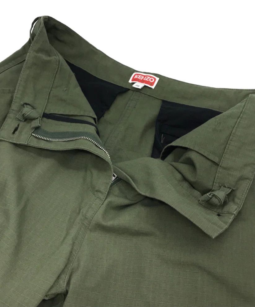 Kenzo o1mle0624 Drawstring Cargo Pant in Khaki Size US 26 / EU 42 - 3 Thumbnail