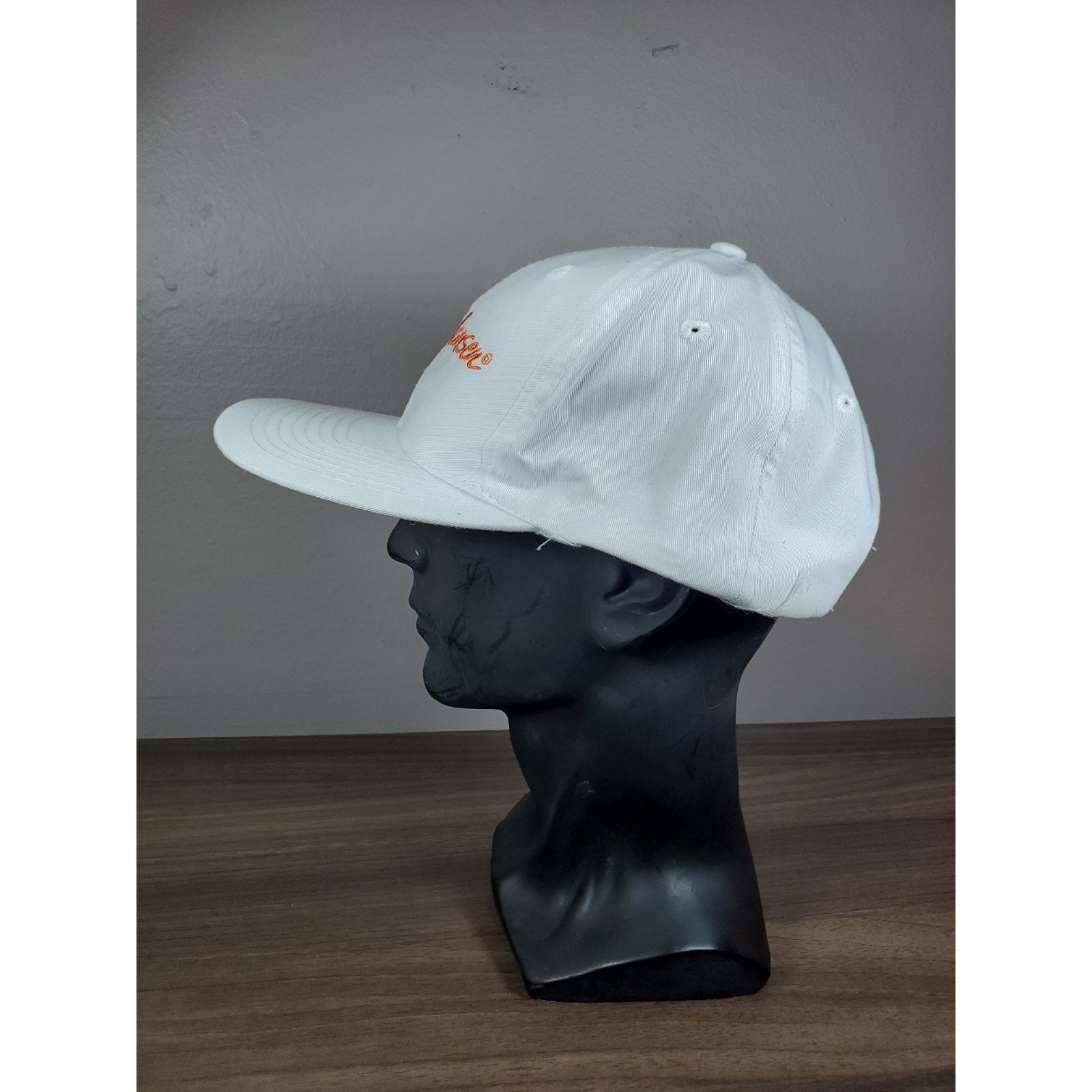 Vintage Sally Hansen Hat White & Orange Embroidered Cap Makeup Brand Size ONE SIZE - 6 Thumbnail