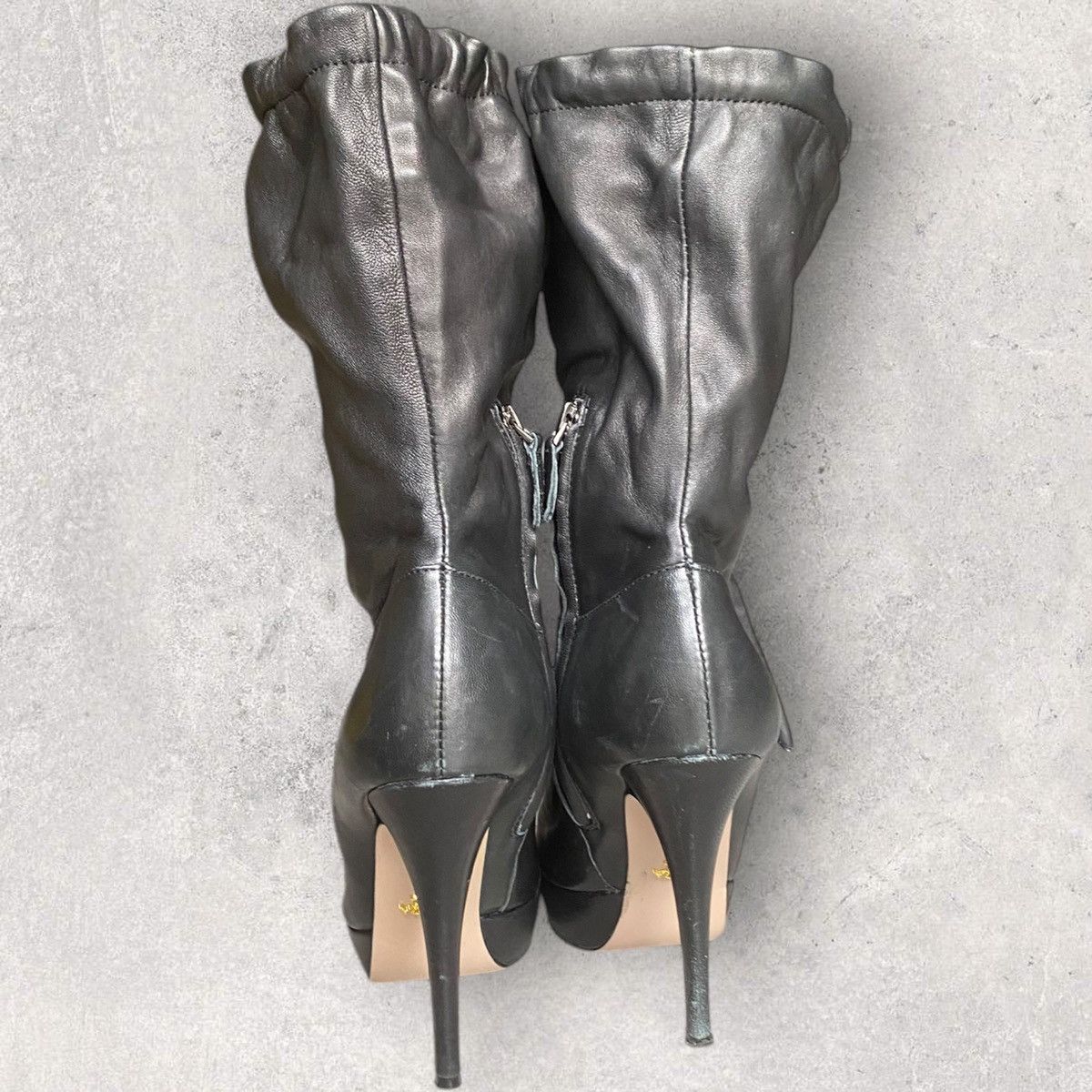 Prada Prada Leather Lace Up Open Toe Boots Size US 7 / IT 37 - 5 Thumbnail