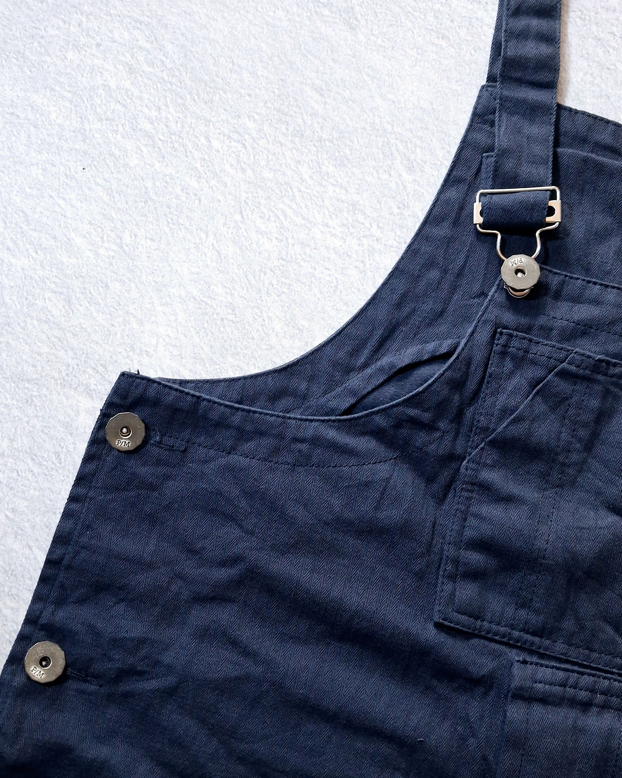 Japanese Brand PMGO HERRINGBONE TWILL HBT NAVY OVERALL Size US 43 - 7 Thumbnail