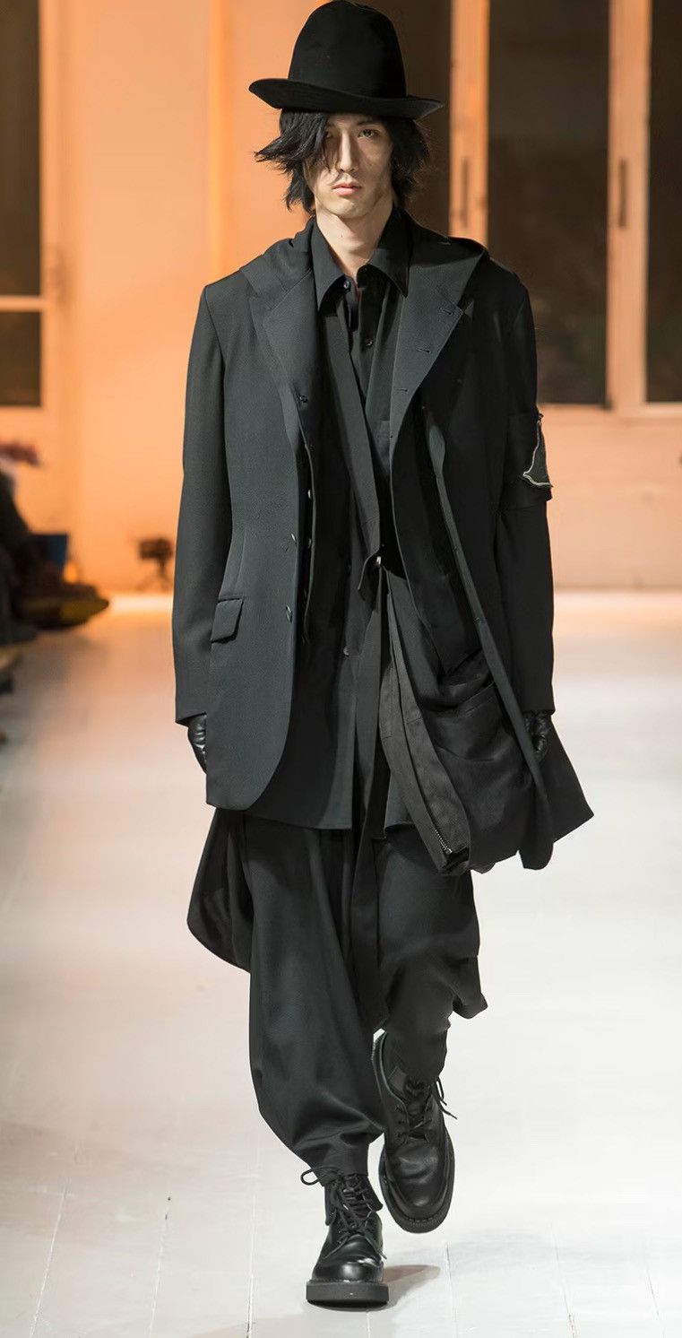 Yohji Yamamoto yohji yamamoto pour homme 20/21aw asymmetry jacket  