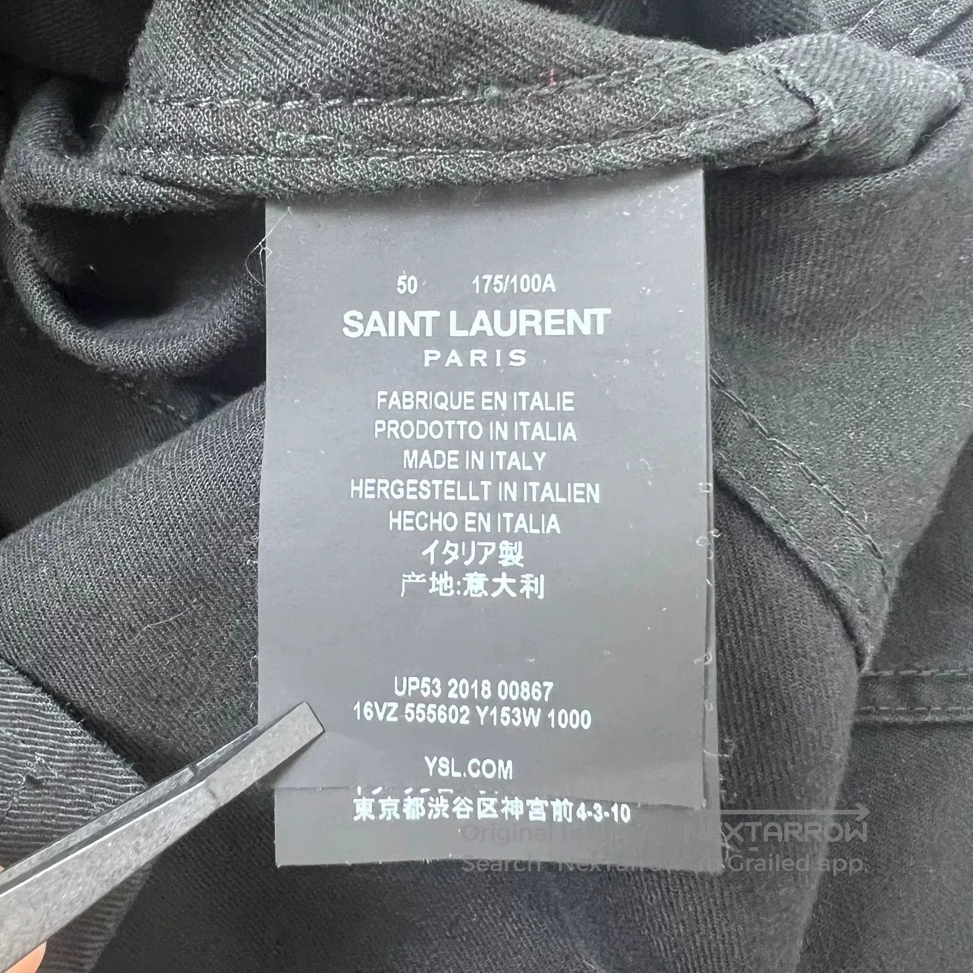 Saint Laurent Paris Saint Laurent Black Military Jacket with Badge. Size US M / EU 48-50 / 2 - 6 Thumbnail