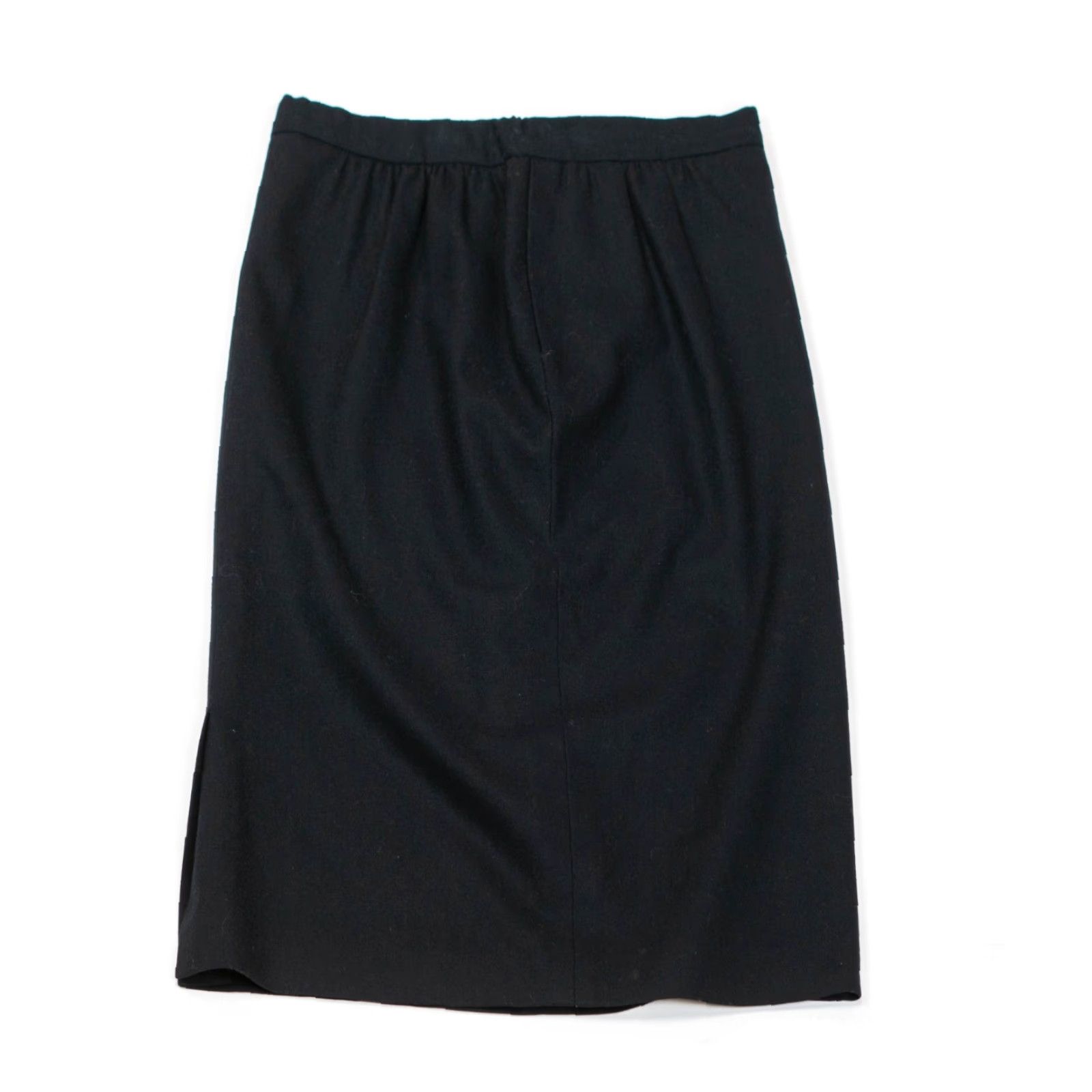 Pendleton VINTAGE Pendleton Skirt Women Petite 14 Wool Black Button Midi Pleated 80s 90s Handcrafted Size 36" / US 14 / IT 50 - 7 Thumbnail