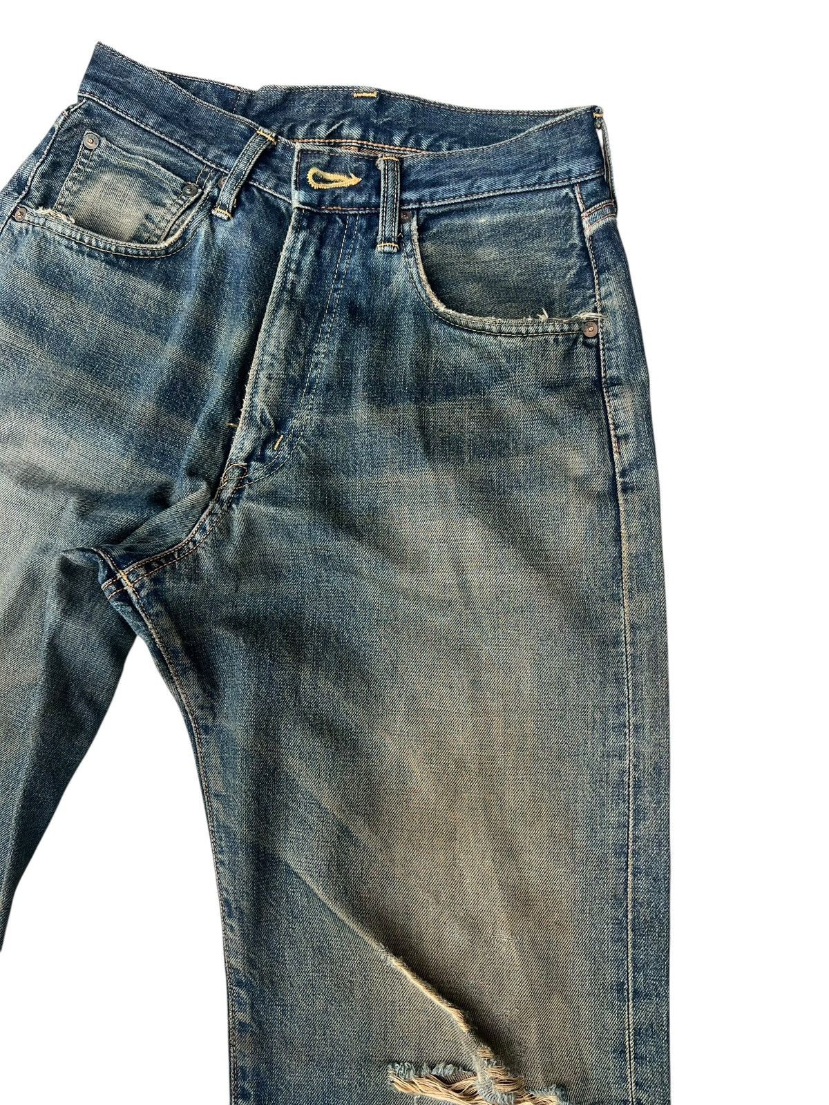 Edwin Vintage Y2K 2000s Edwin Aging Dirty Mud Denim Selvedge Jeans Size US 29 - 6 Thumbnail