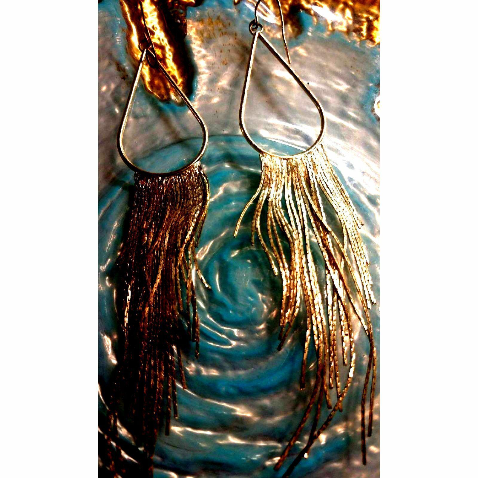 Vintage 10kgp Gold Tassel Like Earrings Size ONE SIZE - 2 Thumbnail