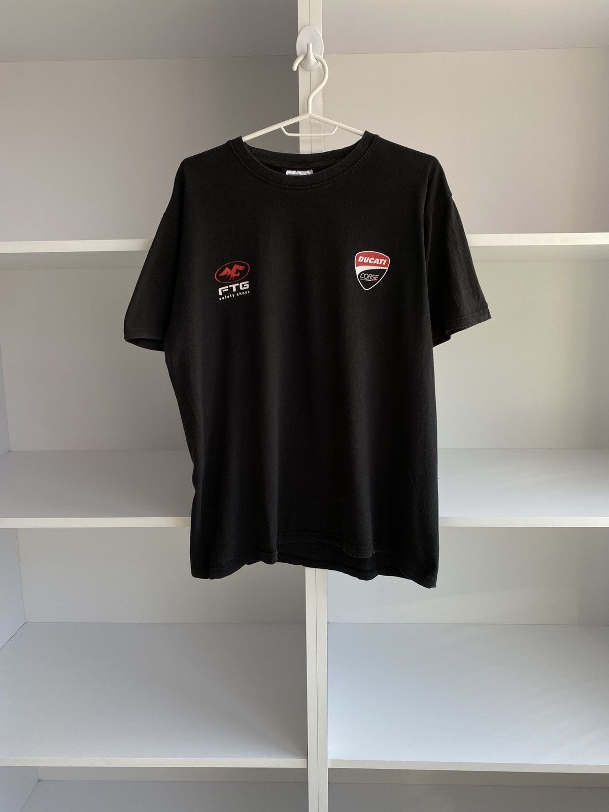 Ducati × Vintage Vintage Ducati Ftg Safety shoes tee Size US XL / EU 56 / 4 - 2 Thumbnail