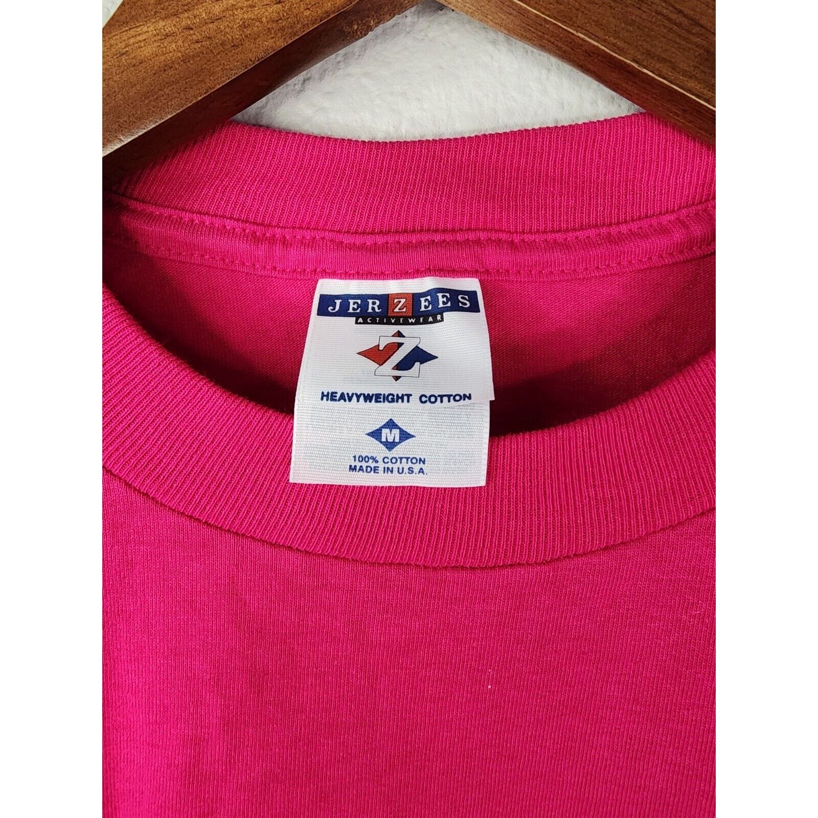 Jerzees Vintage Wisconsin Shirt WI Pink Flower Nature Tee 90s Medium Size US M / EU 48-50 / 2 - 3 Thumbnail