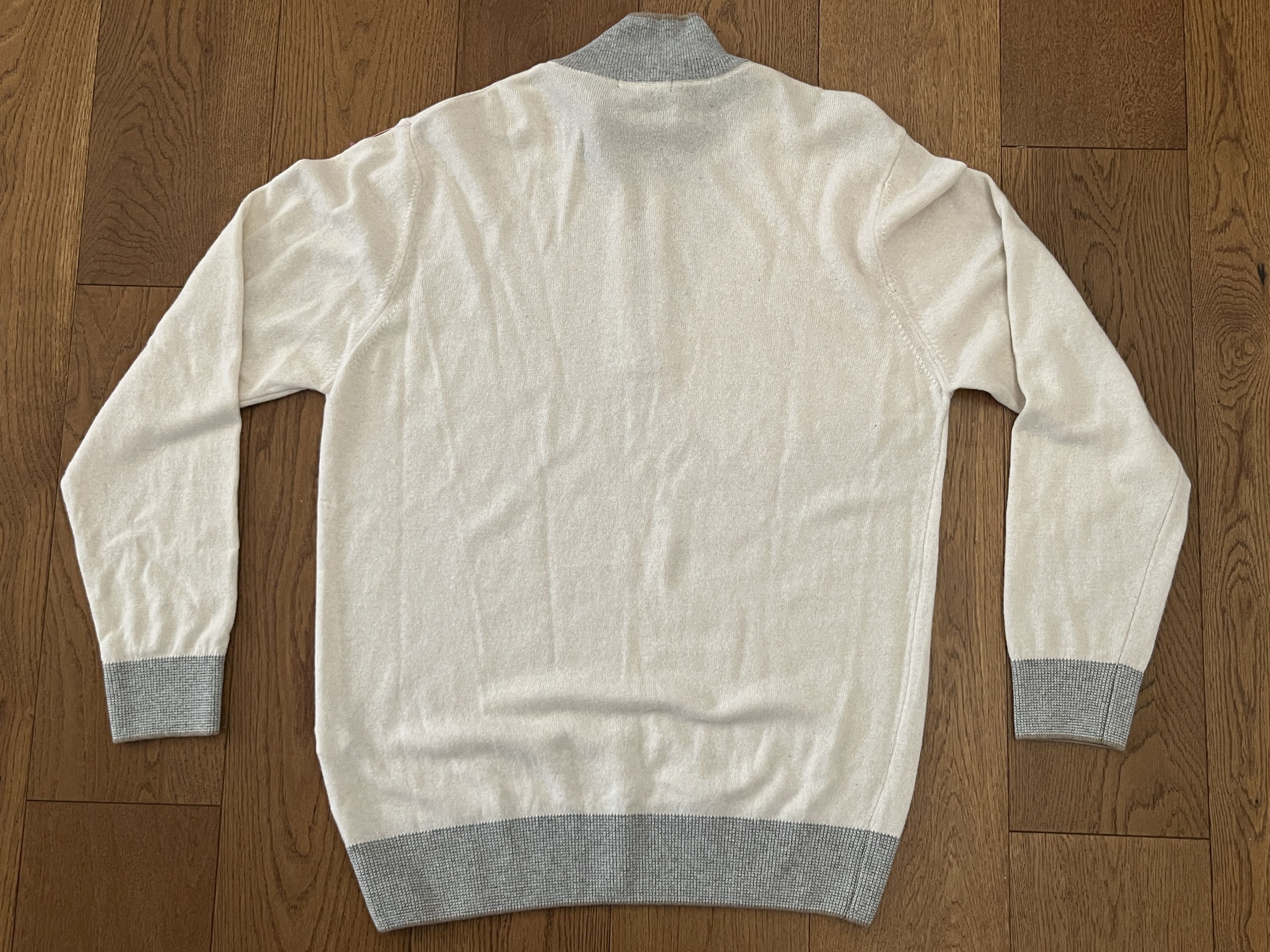 Vintage Codice Italian Merino Wool Cashmere 1/4 Zip Sweater 52 Size US L / EU 52-54 / 3 - 6 Thumbnail