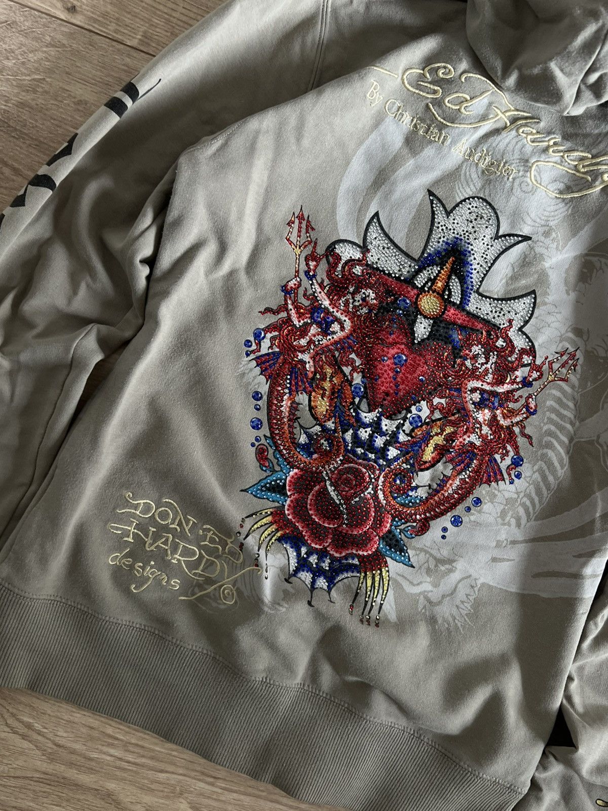 Ed Hardy Ed hardy zip hoodie y2k ed hardy crazy print Size S / US 4 / IT 40 - 10 Thumbnail