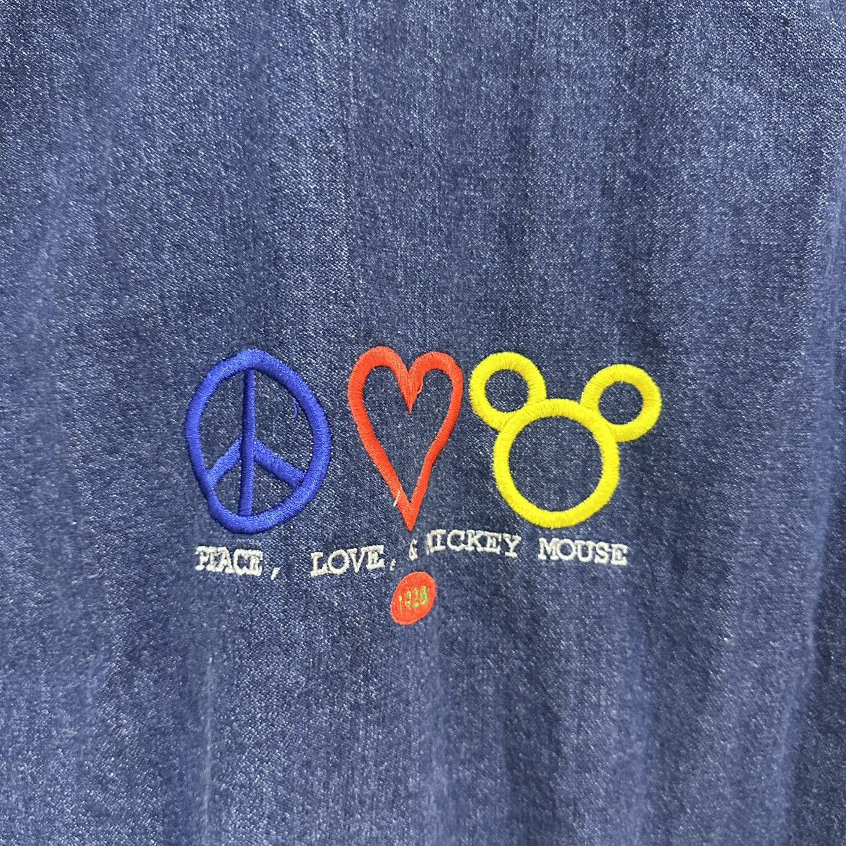 Mickey Mouse 90's Vintage "Mickey Unlimited Disney" Peace,Love,Mouse Sign Size US M / EU 48-50 / 2 - 9 Thumbnail